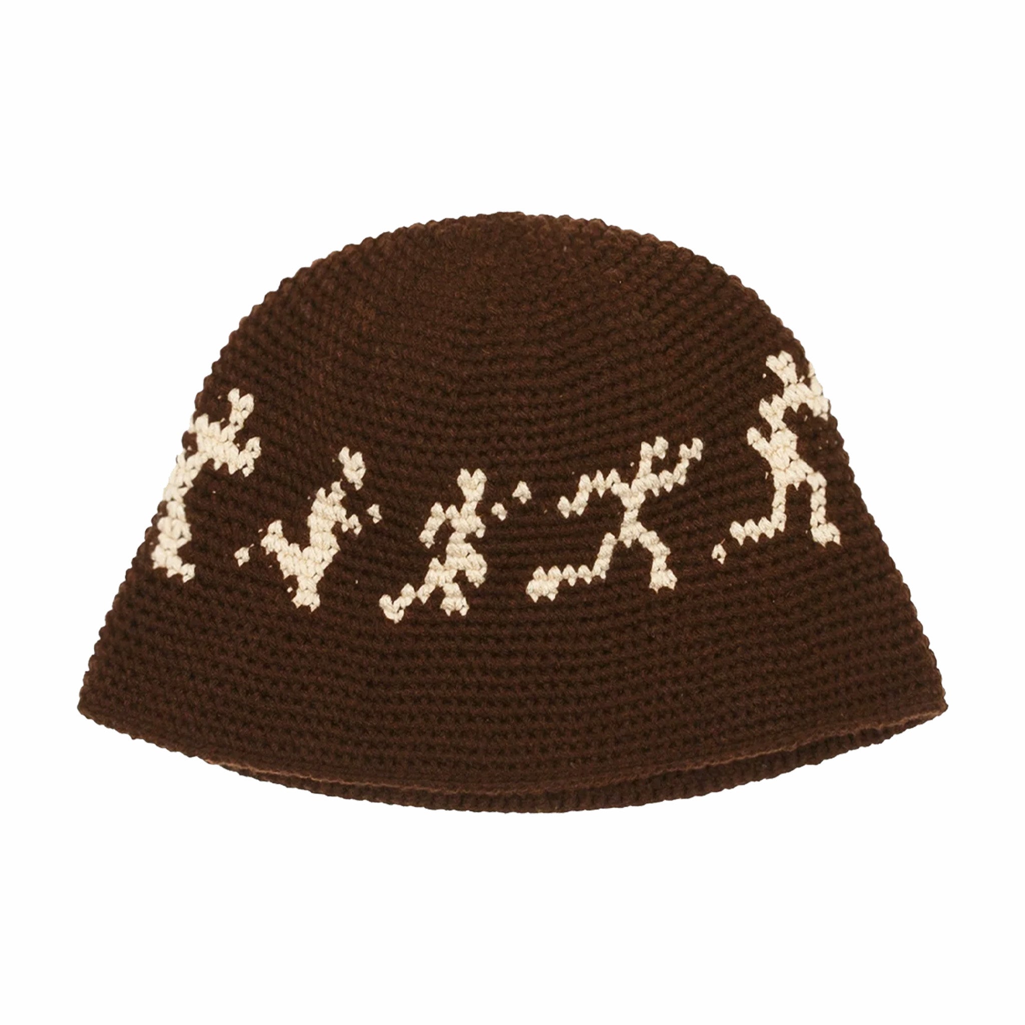 KidSUper Running Guys Crochet Hat (Brown) - August Shop