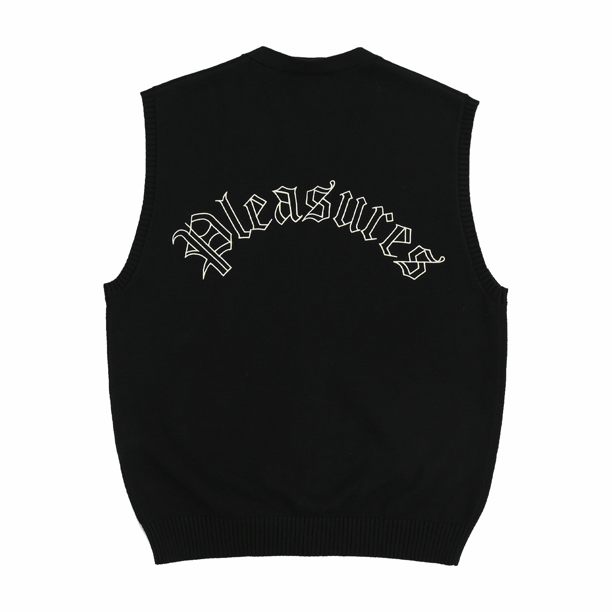 Pleasures Cage Sweater Vest (Black) - August Shop