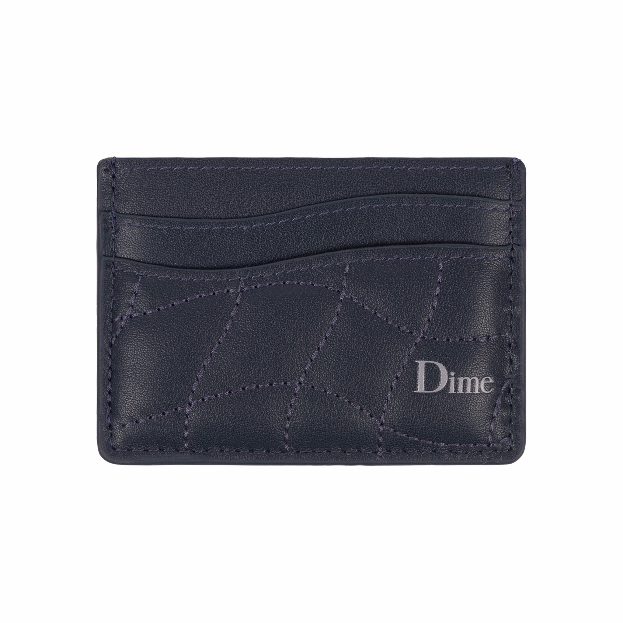 Dime Quilted Cardholder (Dark Blue) - August Shop