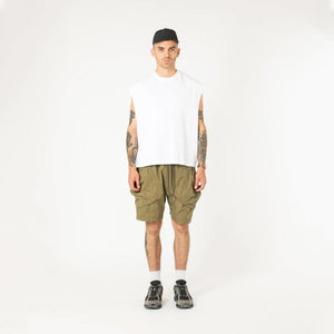 Estudio Niksen Bungee Cargo Shorts (Khaki) - August Shop