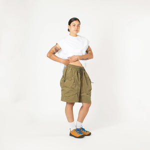 Estudio Niksen Bungee Cargo Shorts (Khaki) - August Shop