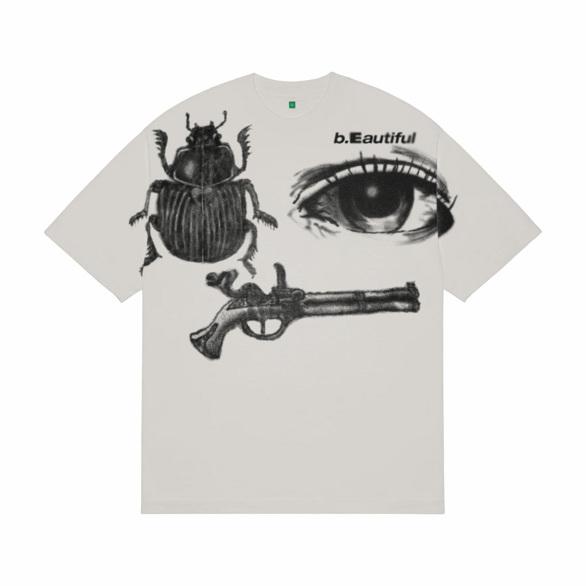 b.Eautiful x Shiga Eye T-Shirt (Cement) - August Shop