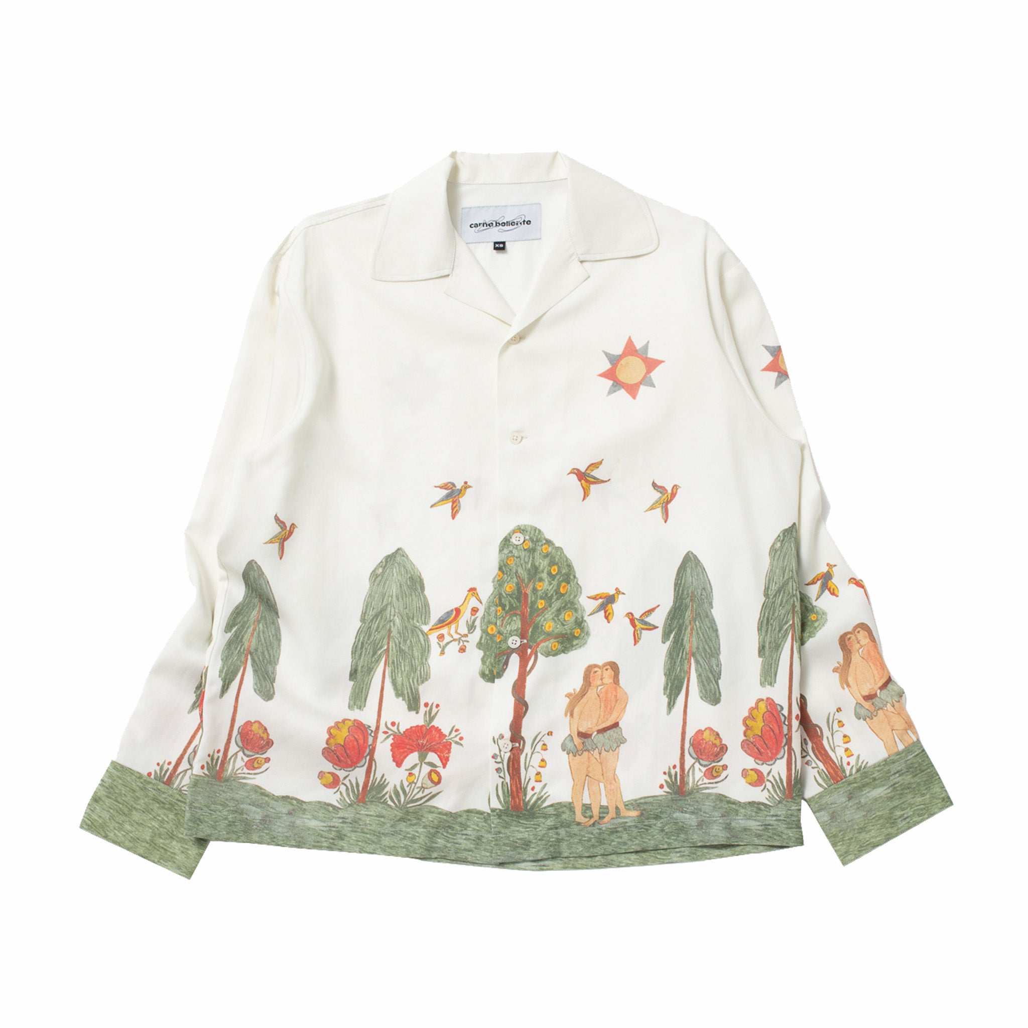 Carne Bollente Eves Garden Button Up Shirt (White) - August Shop