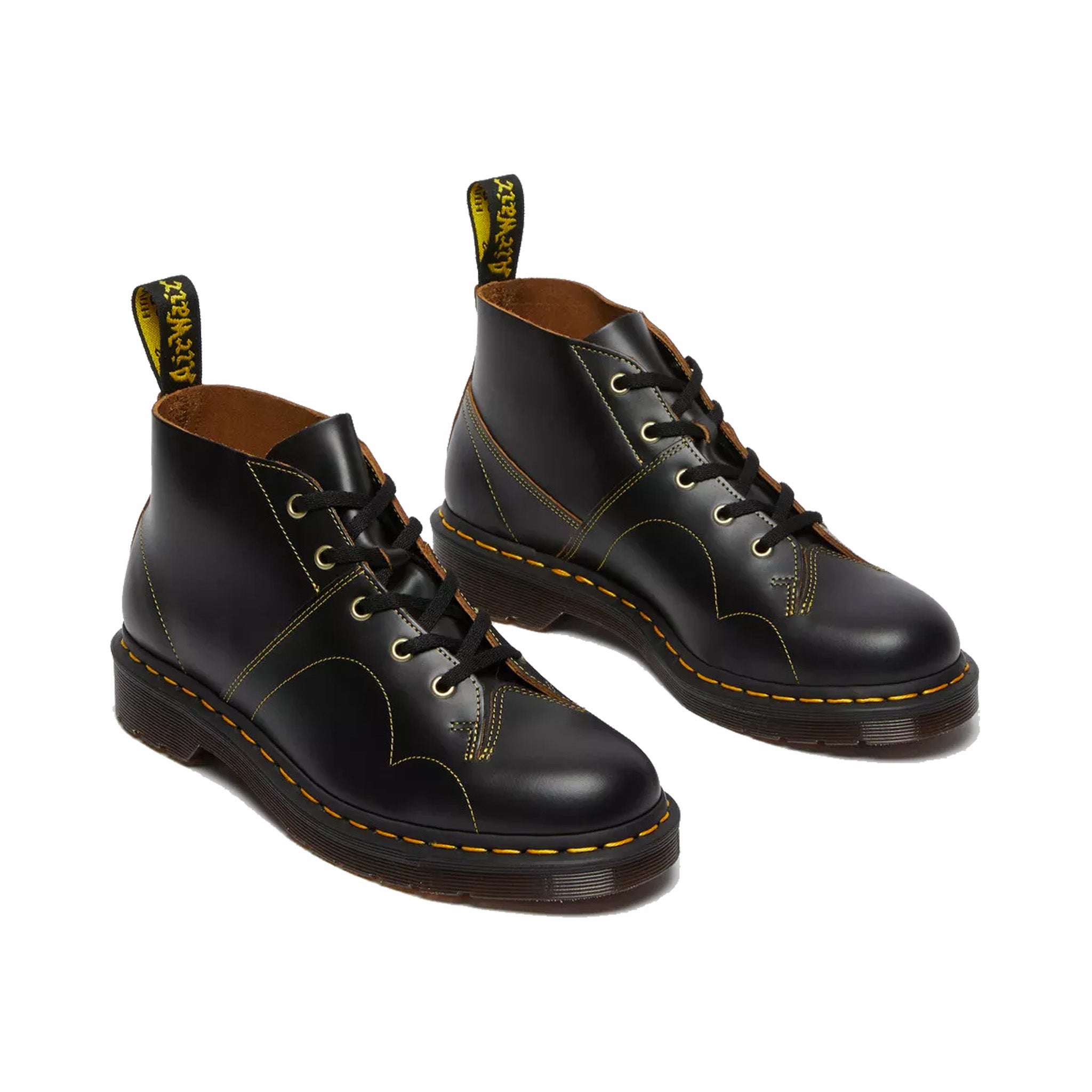 Dr. Martens Church Vintage Monkey Boots (Black/Vintage Smooth) - August Shop