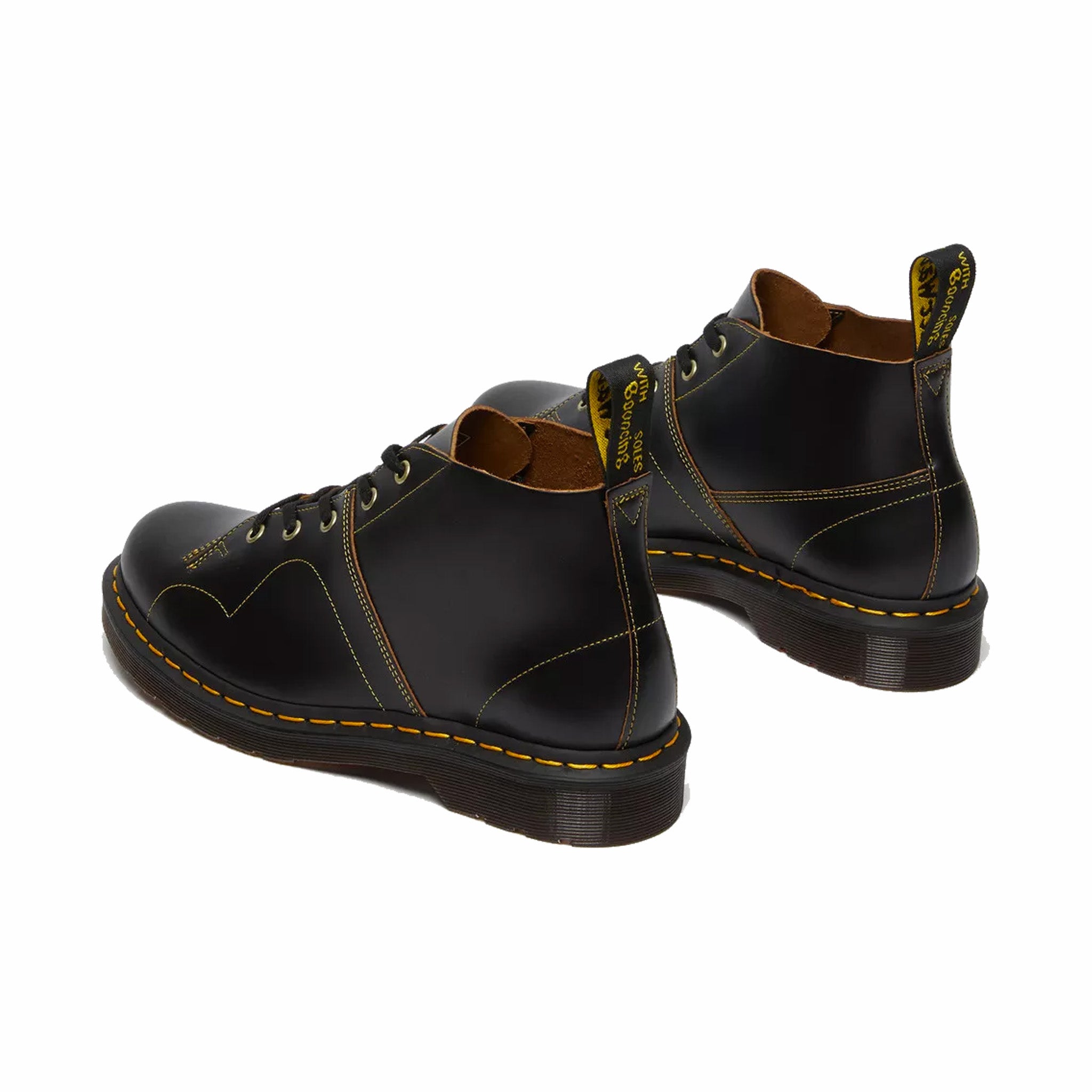 Dr. Martens Church Vintage Monkey Boots (Black/Vintage Smooth) - August Shop