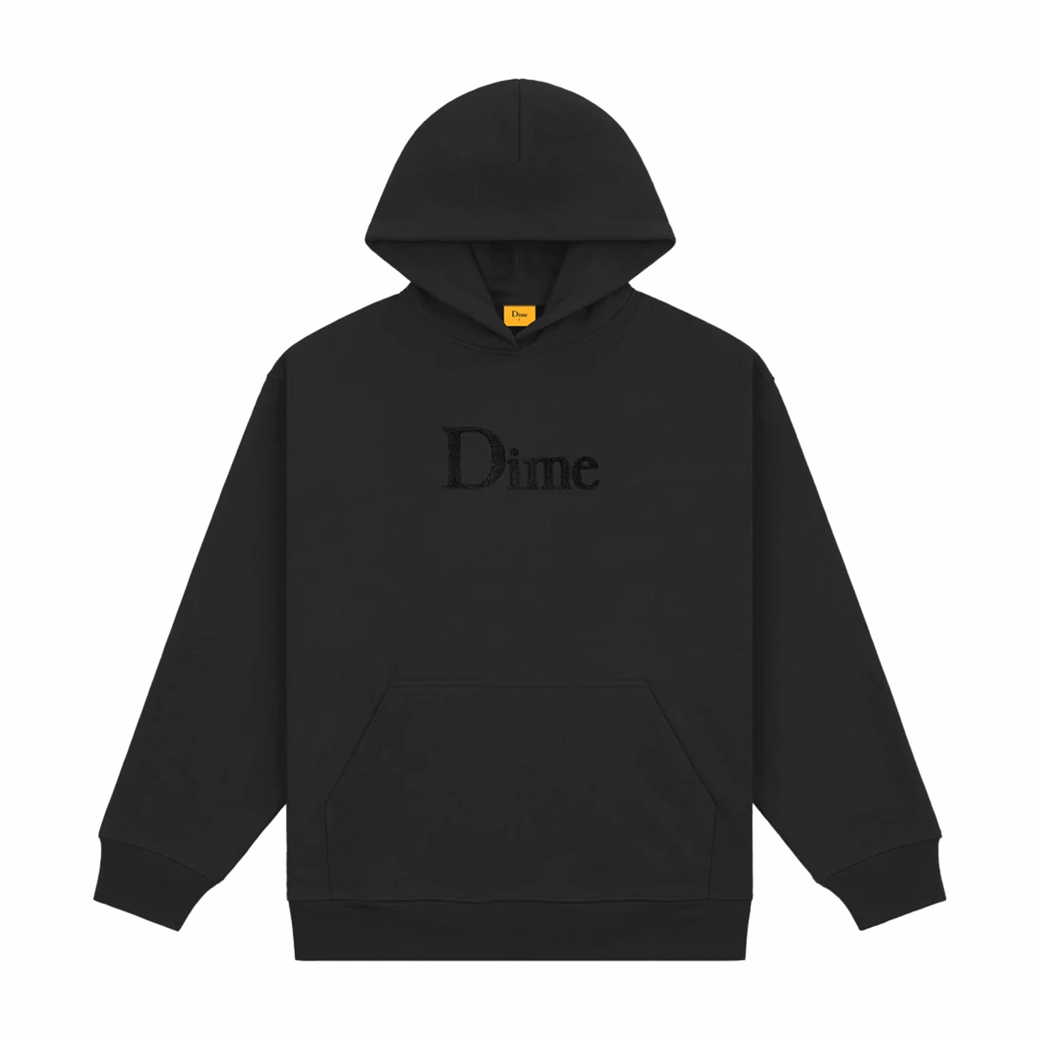 Dime Classic Chenille Logo Hoodie (Black) - August Shop