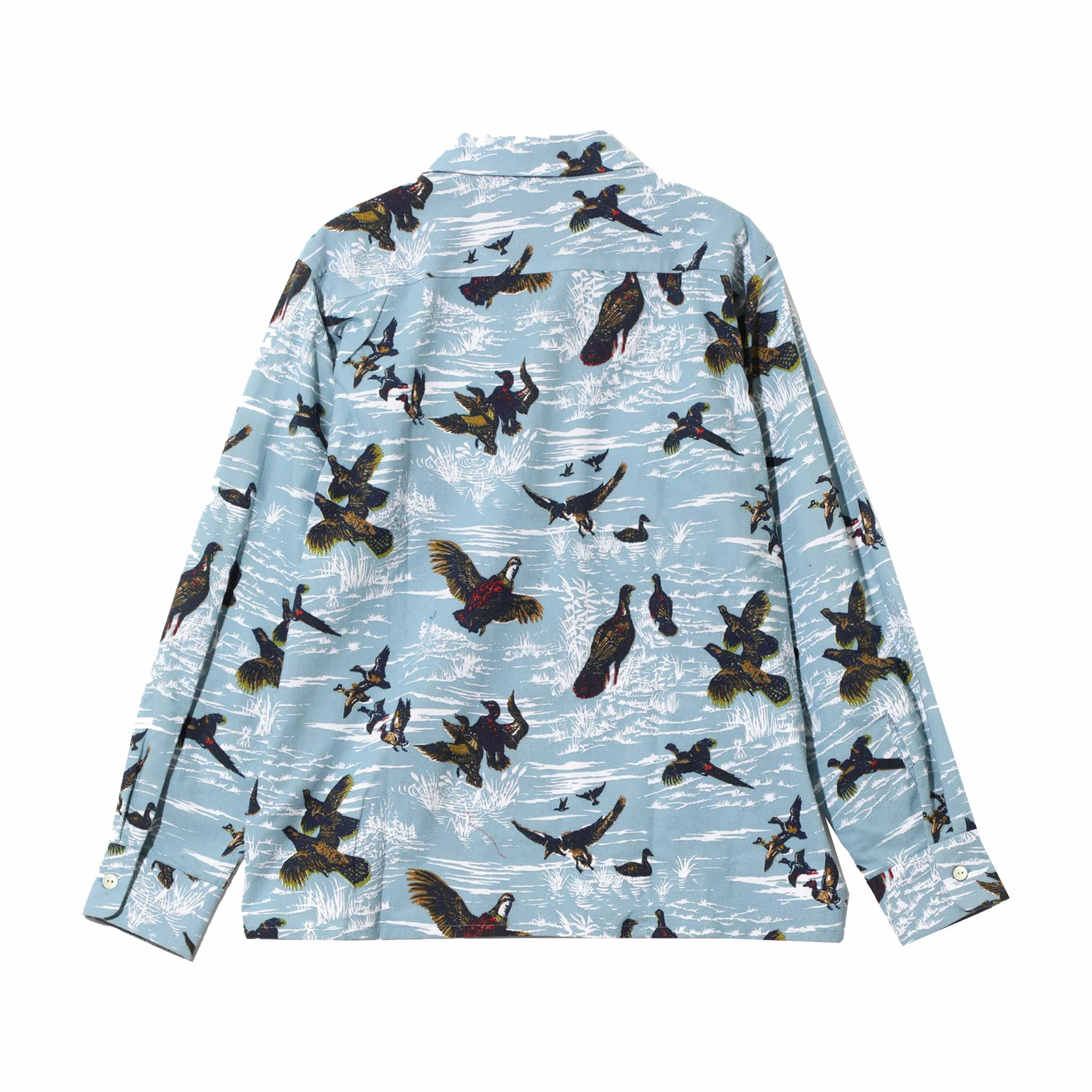 Needles Classic Shirt - Printed Flannel / Bird (Blue) - August Shop
