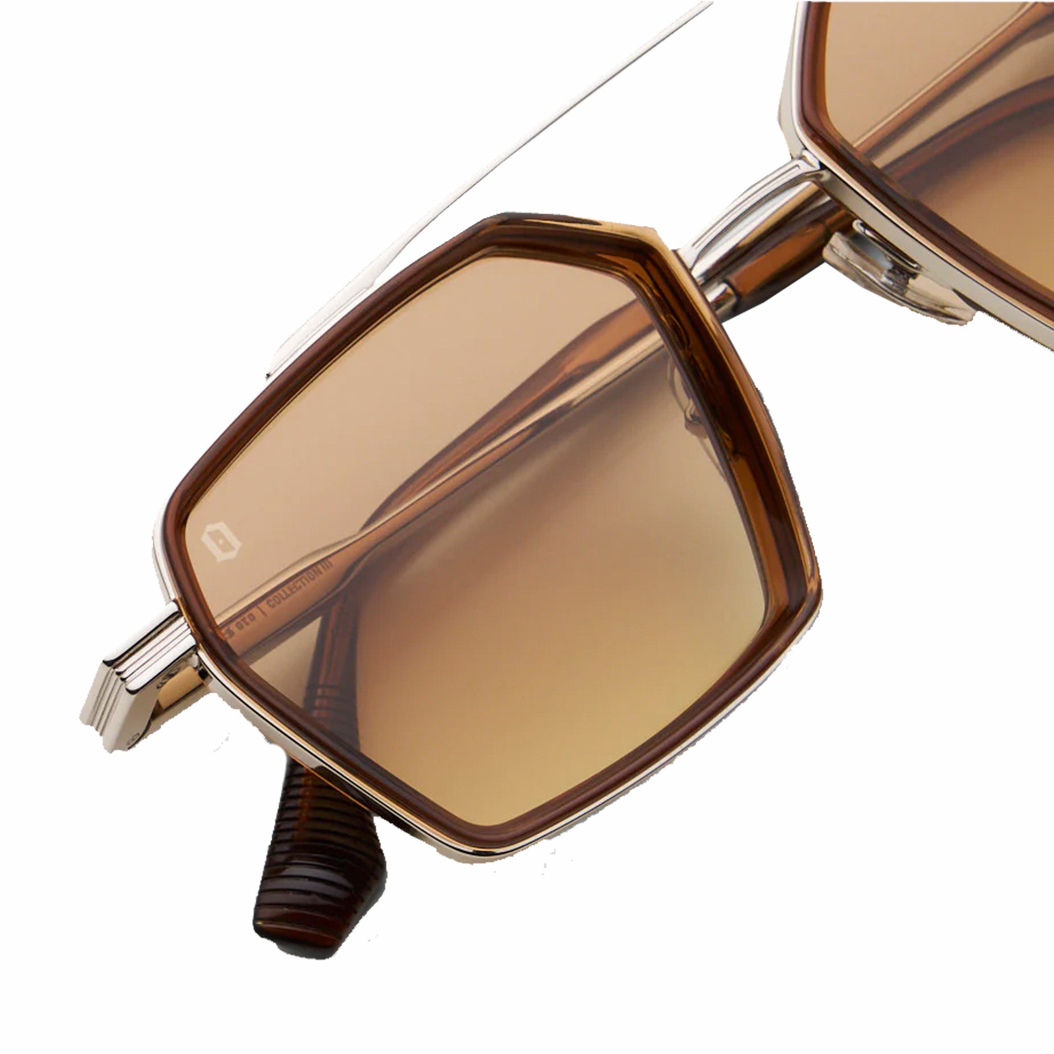 James Oro Cognac Fade &quot;Cruise&quot; (Brown Tint/Gold Frame) - August Shop