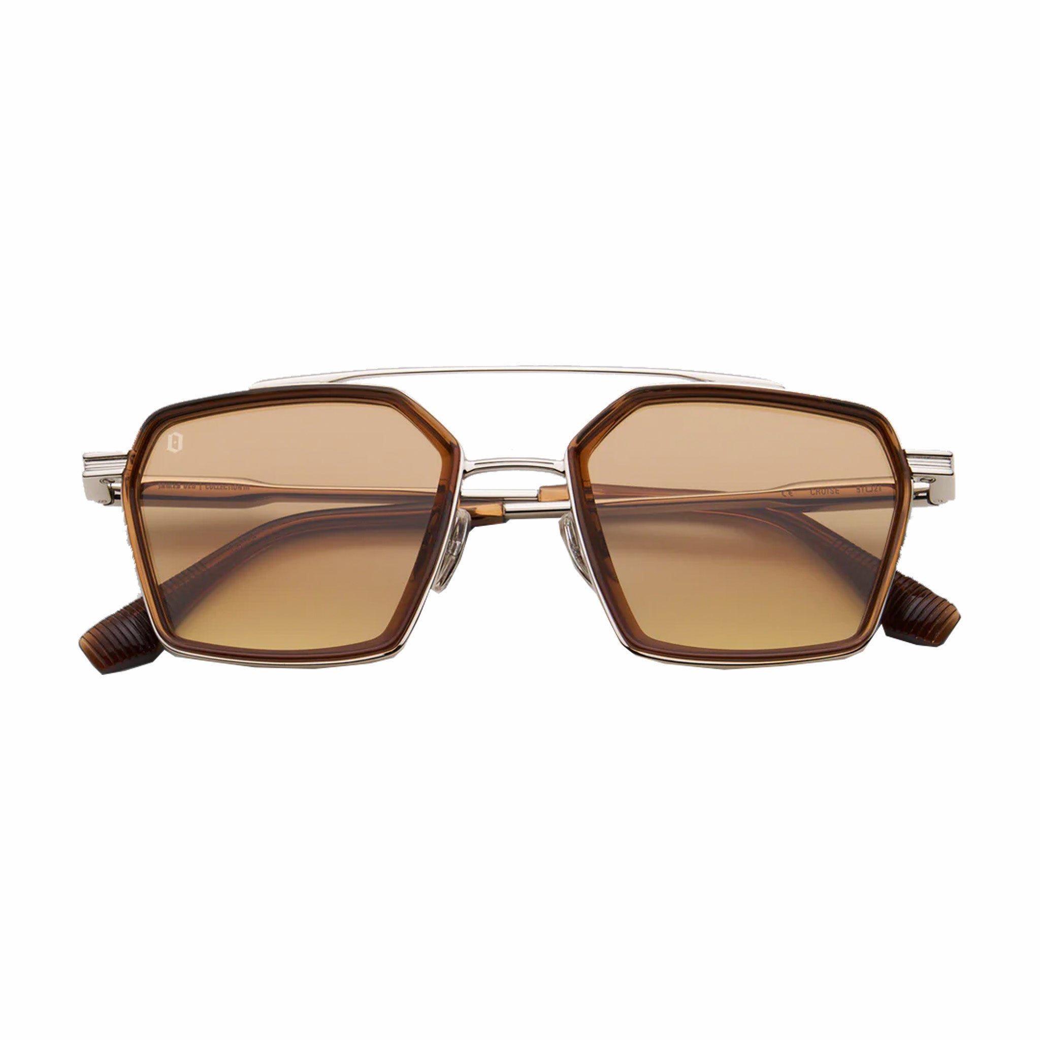 James Oro Cognac Fade &quot;Cruise&quot; (Brown Tint/Gold Frame) - August Shop