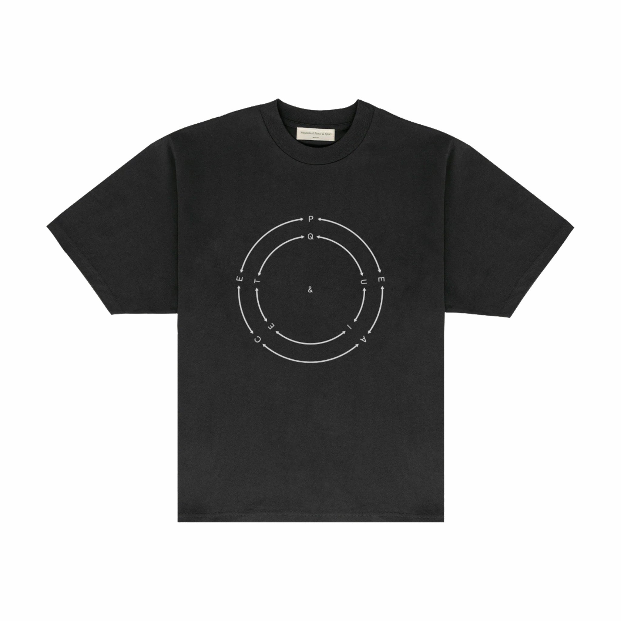 Museum of Peace &amp; Quiet Compass T-Shirt (Black) - August Shop