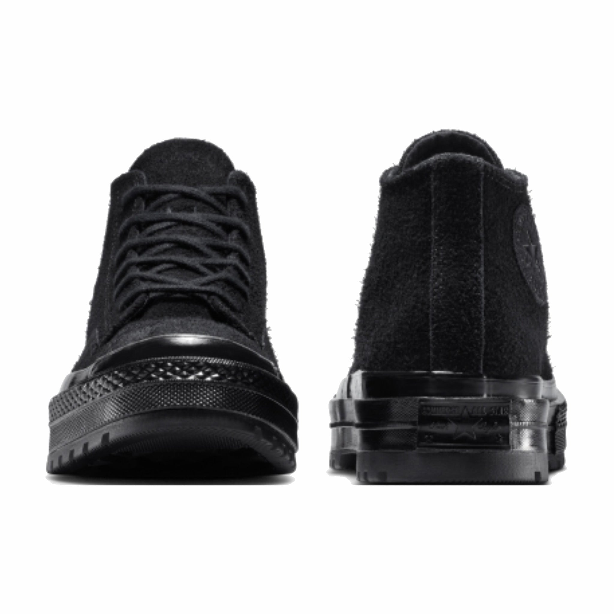 Converse Unisex Chuck 70 National Suede Mid Top Shoe (Black/Black/Black) - August Shop
