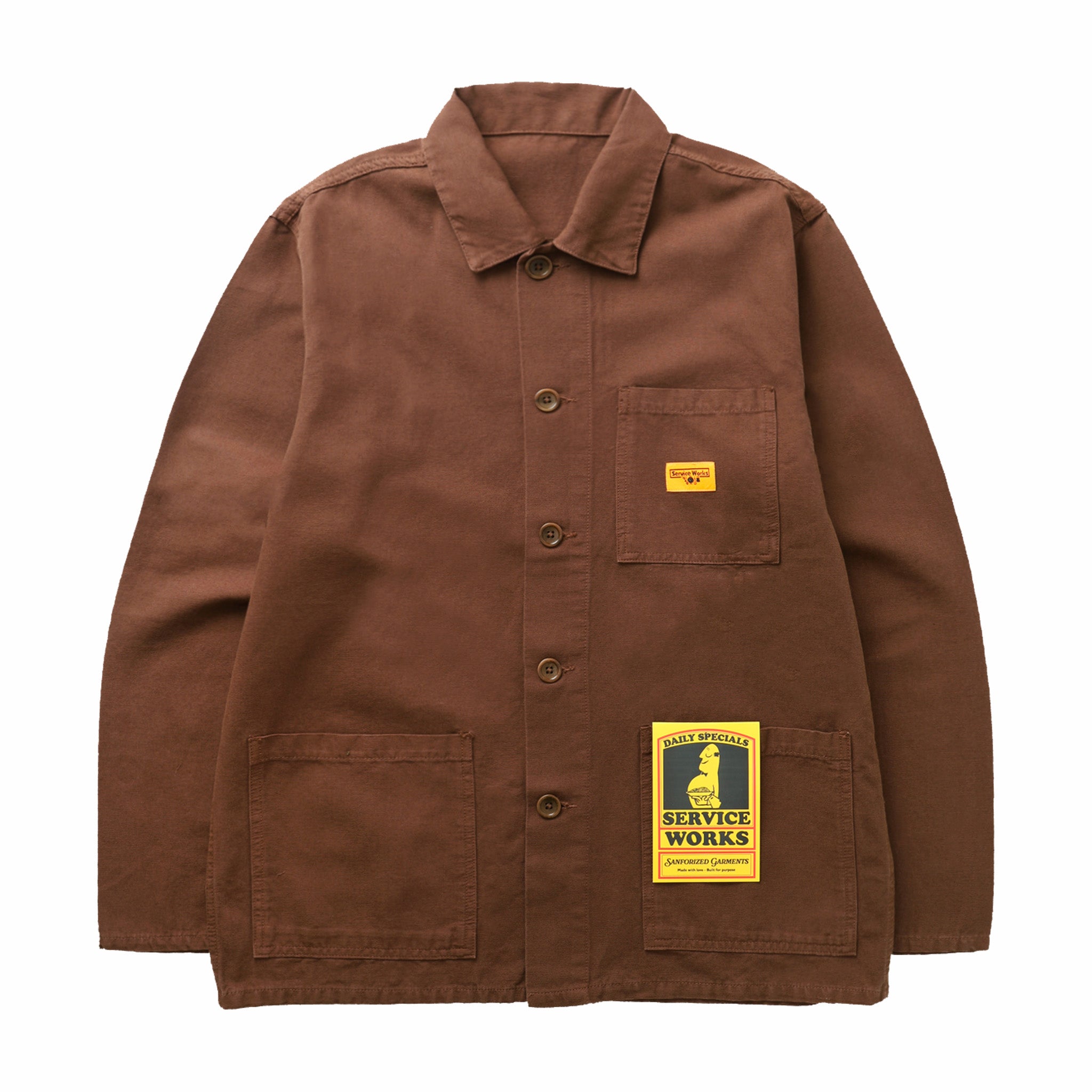 Service Works Canvas Coverall Jacket (Brown) - August Shop