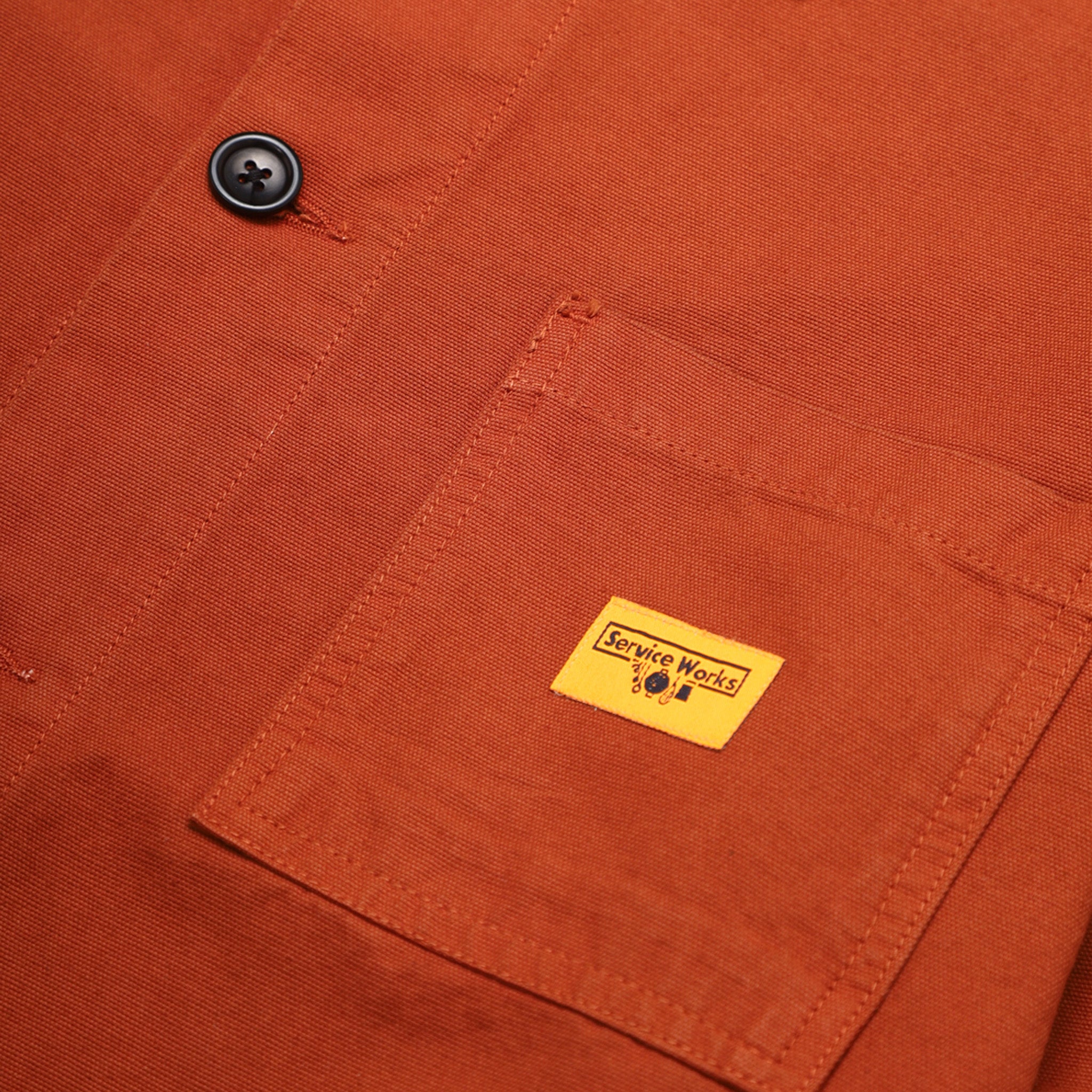 Service Works Canvas Coverall Jacket (Terracotta) - August Shop