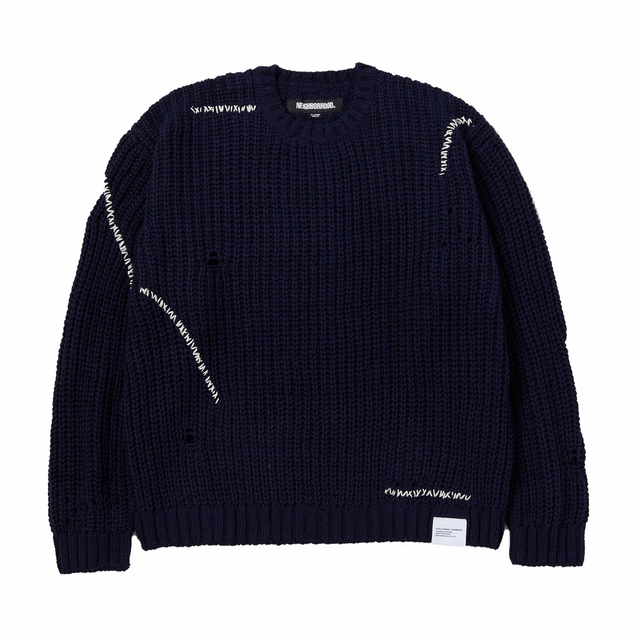 Neighborhood Savage Crewneck Sweater (Navy) - August Shop