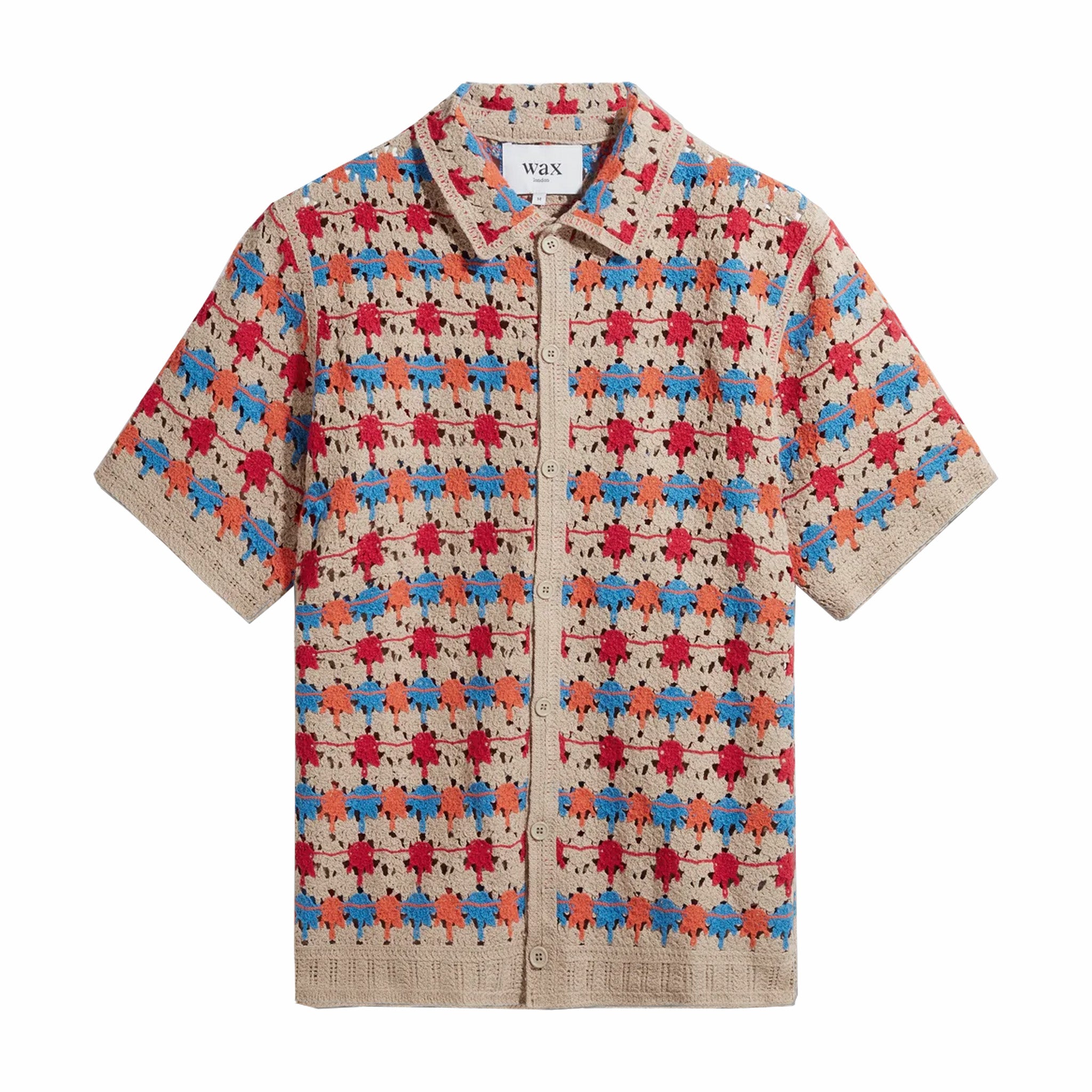 Wax London Porto Shirt - Splash Crochet (Multi) - August Shop