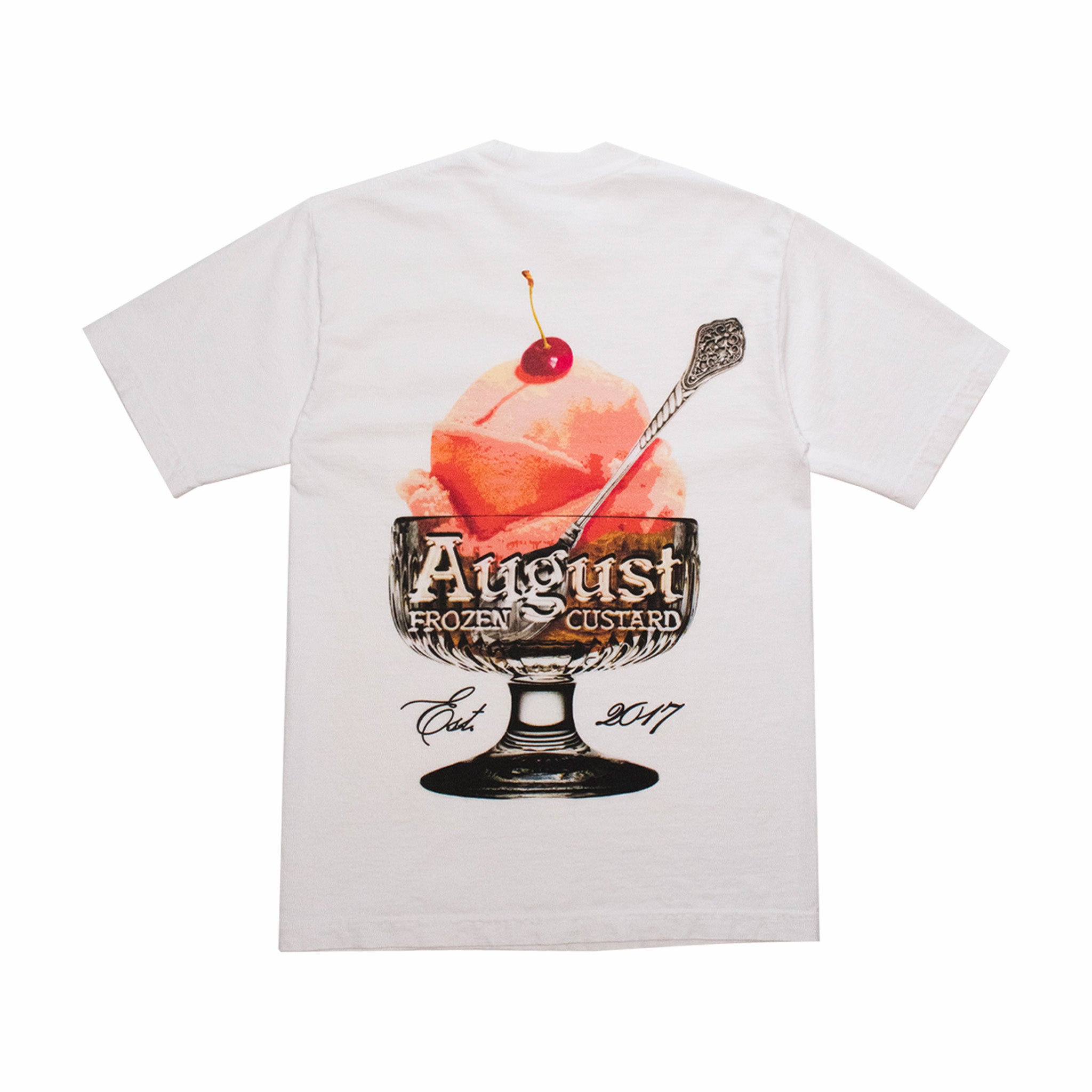 August &quot;Frozen Custard&quot; Pocket T-Shirt (White) - August Shop