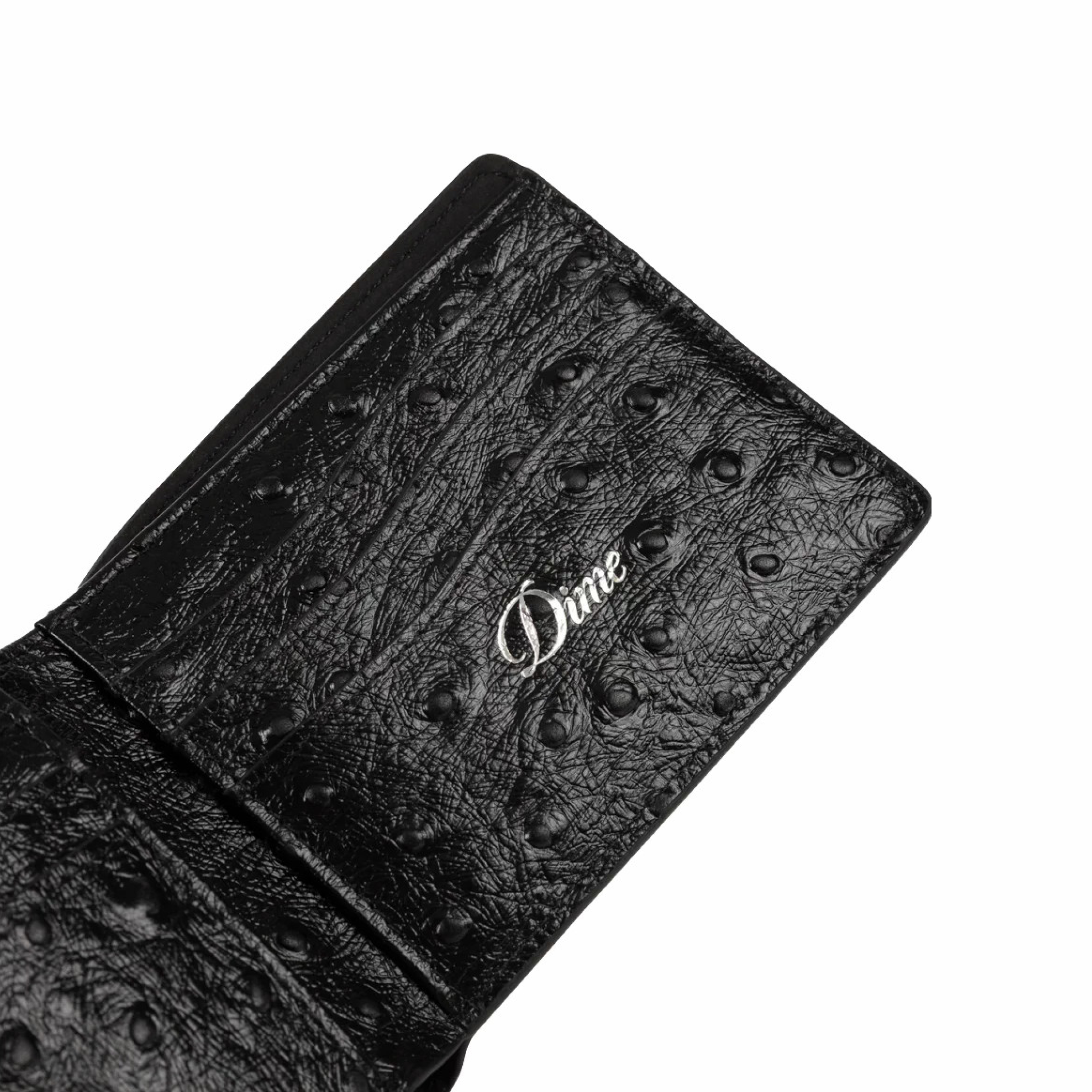 Dime Fauxstrich Wallet (Black) - August Shop