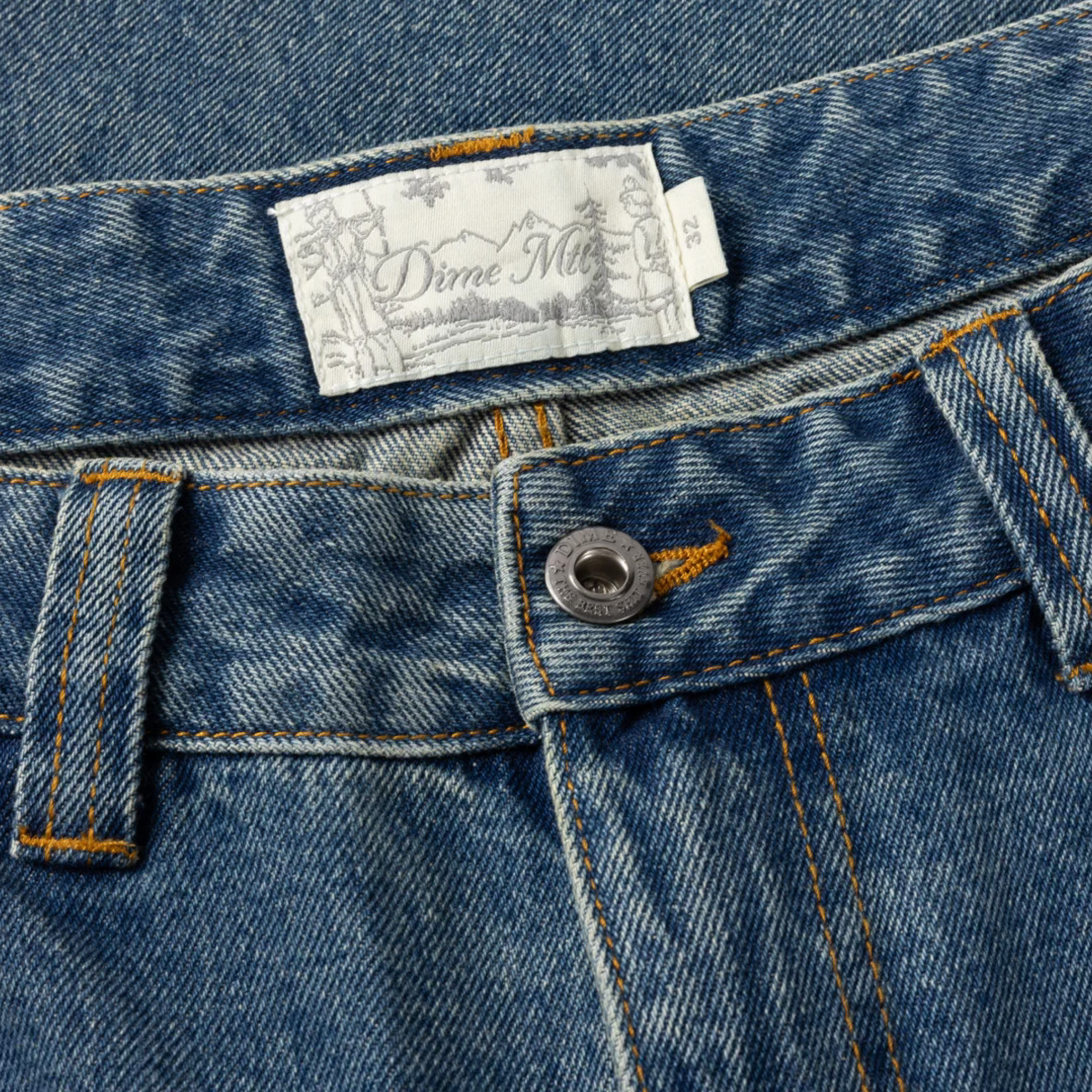Dime Relaxed Denim Pants (Sandblasted Indigo) - August Shop