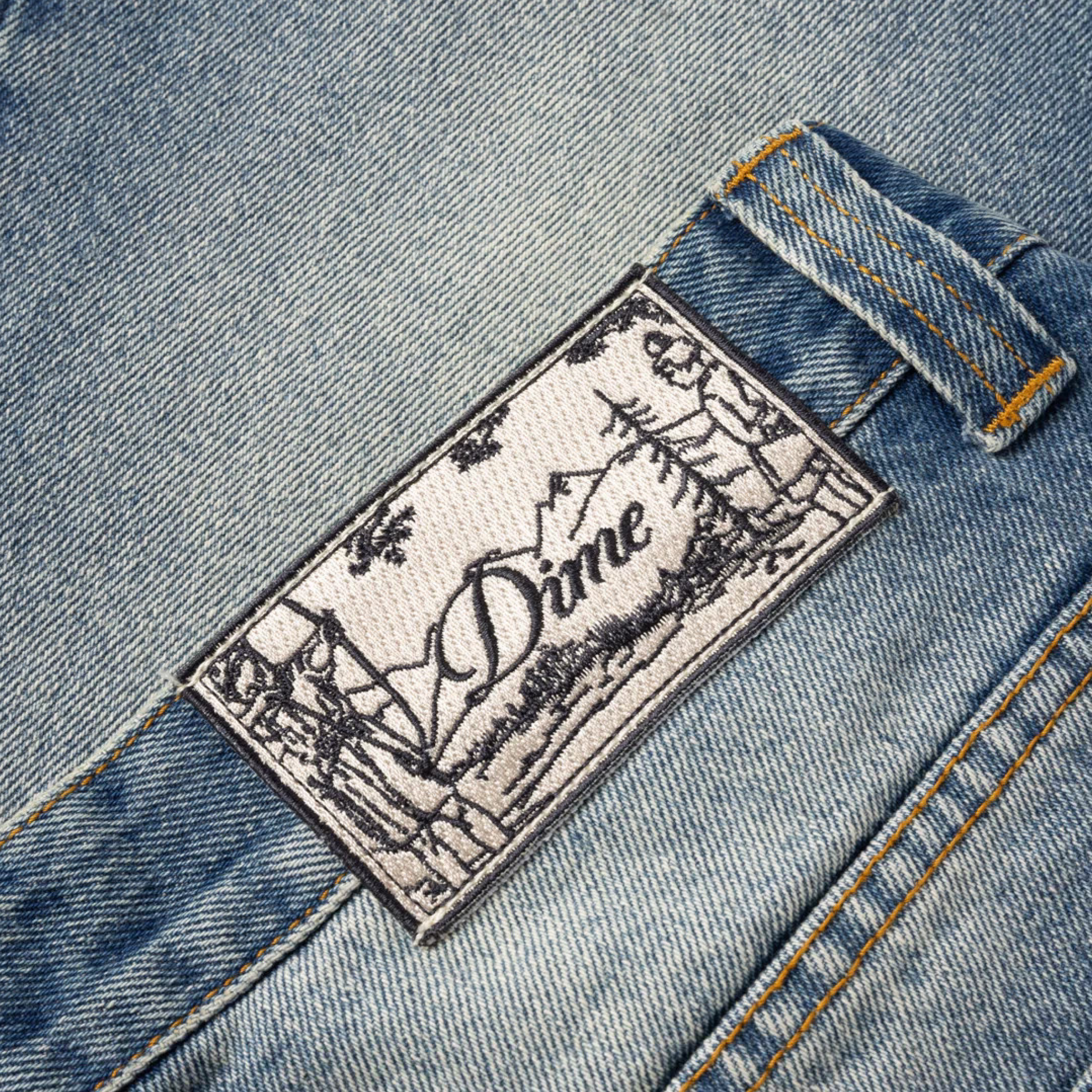 Dime Relaxed Denim Pants (Sandblasted Indigo) - August Shop