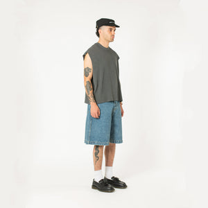 Estudio Niksen Half-dart Denim Shorts (Blue) - August Shop