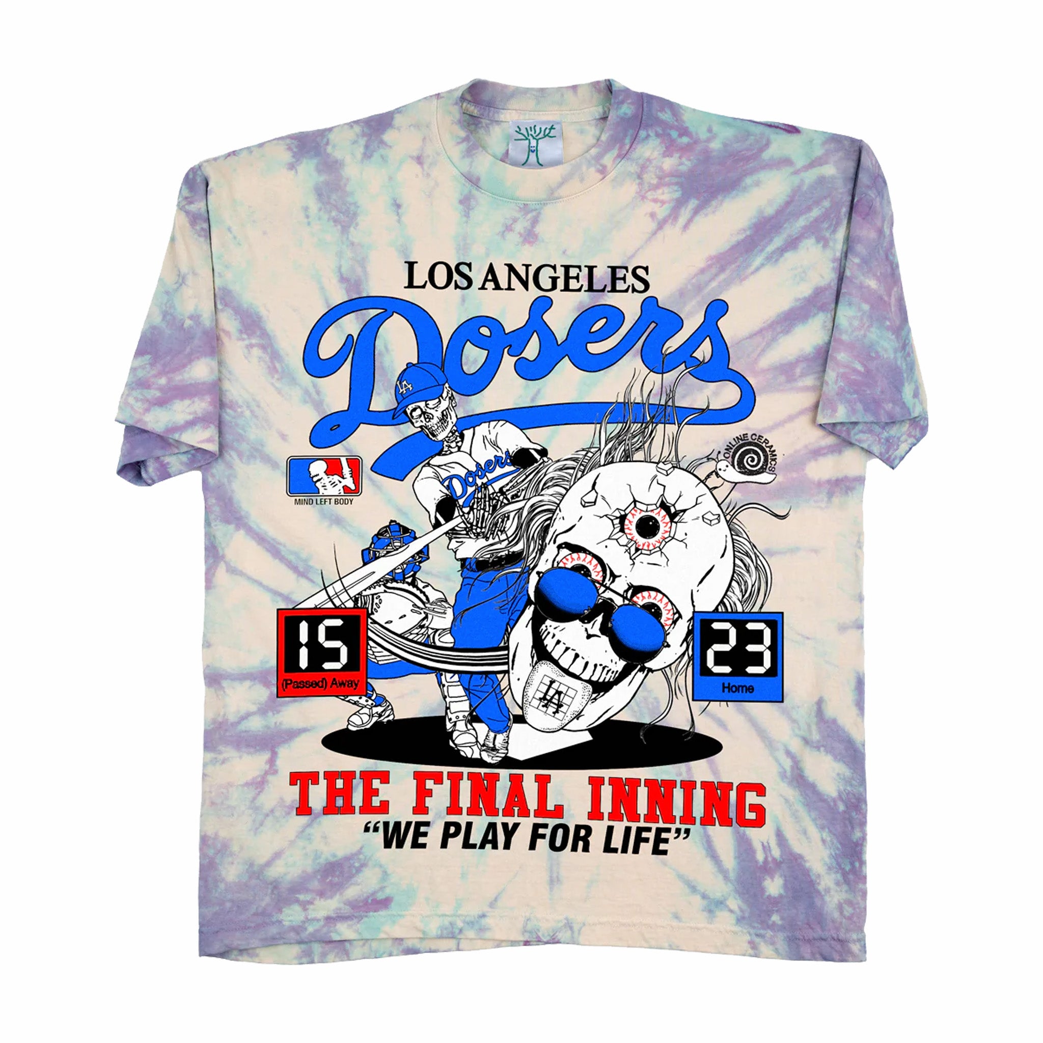 Online Ceramics Dosers &quot;The Final Inning&quot; Tee (Tie Dye) - August Shop