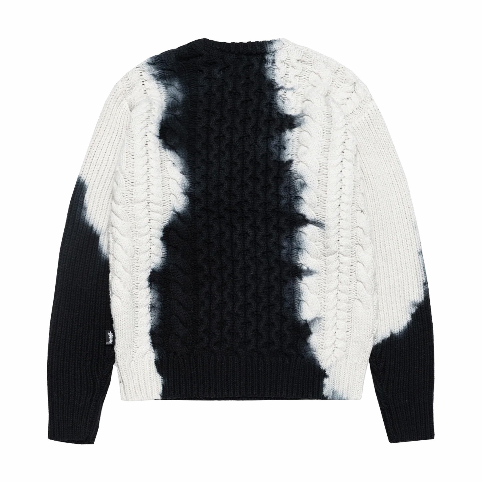 Stüssy Tie Dye Fisherman Sweater (Black) - August Shop