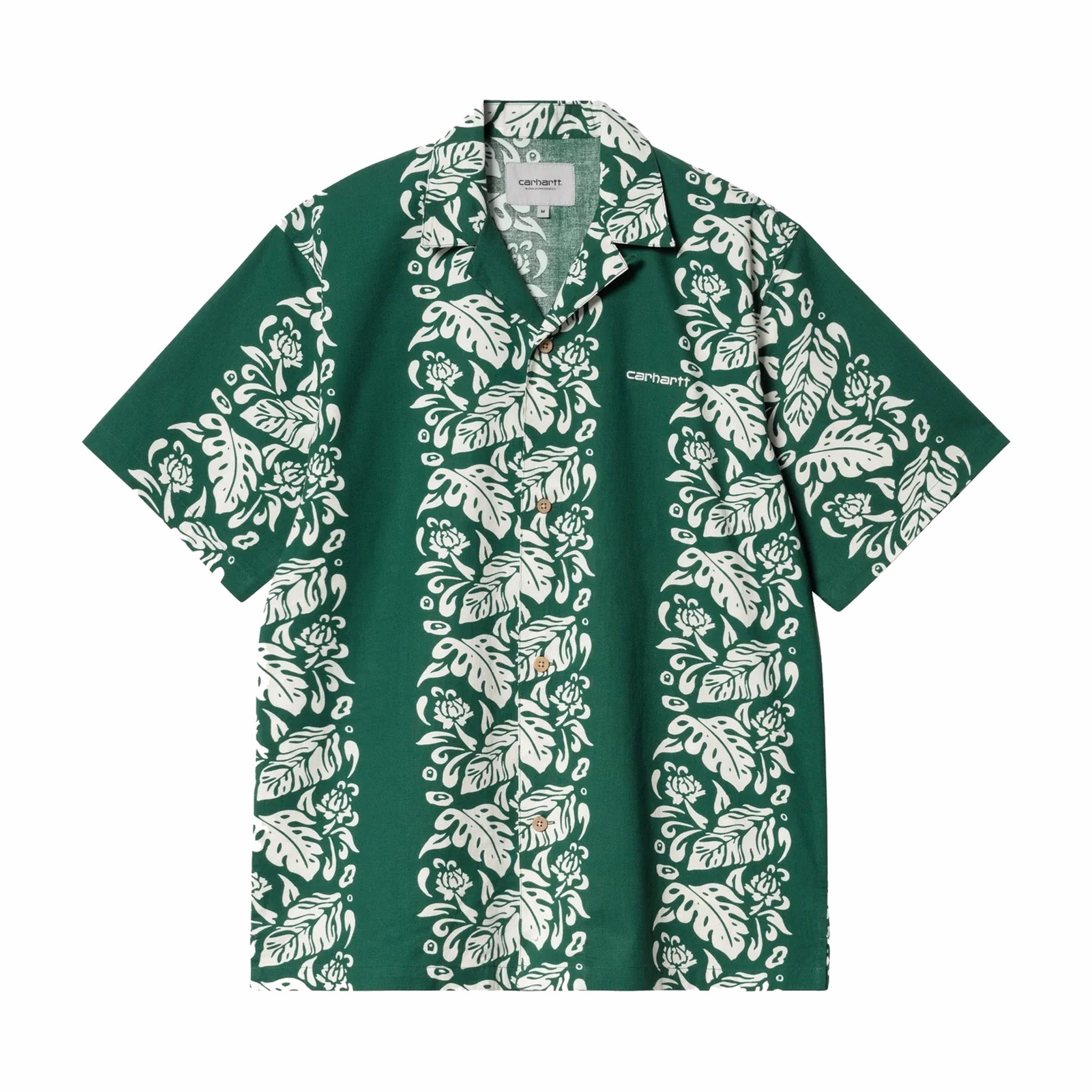 Carhartt WIP S/S Floral Shirt (Floral Stripe Chervil/Wax) - August Shop