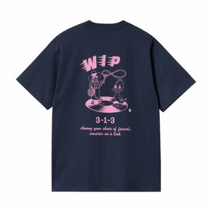 Carhartt WIP Friendship T-Shirt (Air Force Blue/Light Pink) - August Shop