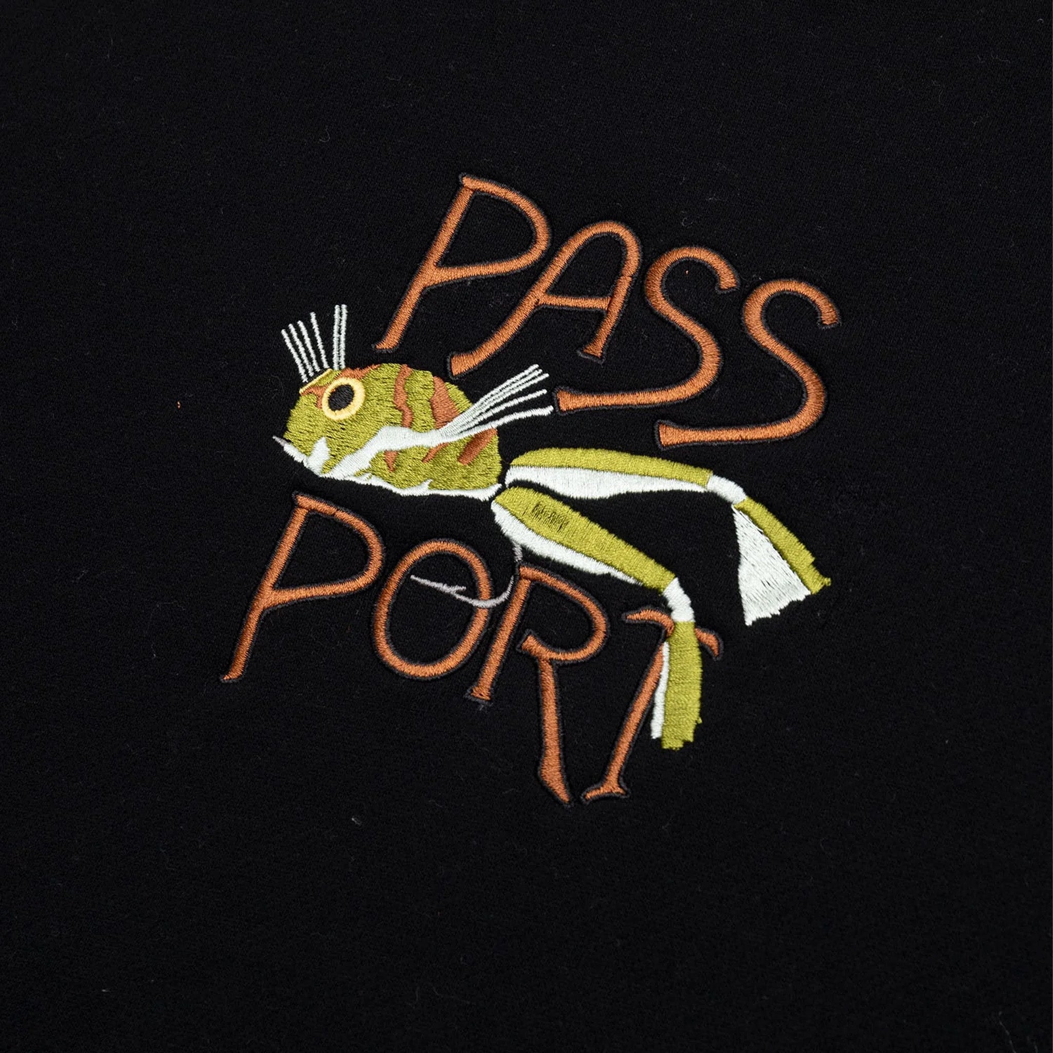 Pass~Port Frog Lure Organic Fleece Sweater (Black) - August Shop