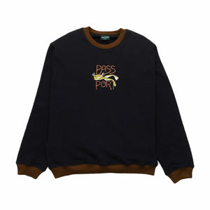 Pass~Port Frog Lure Organic Fleece Sweater (Black) - August Shop