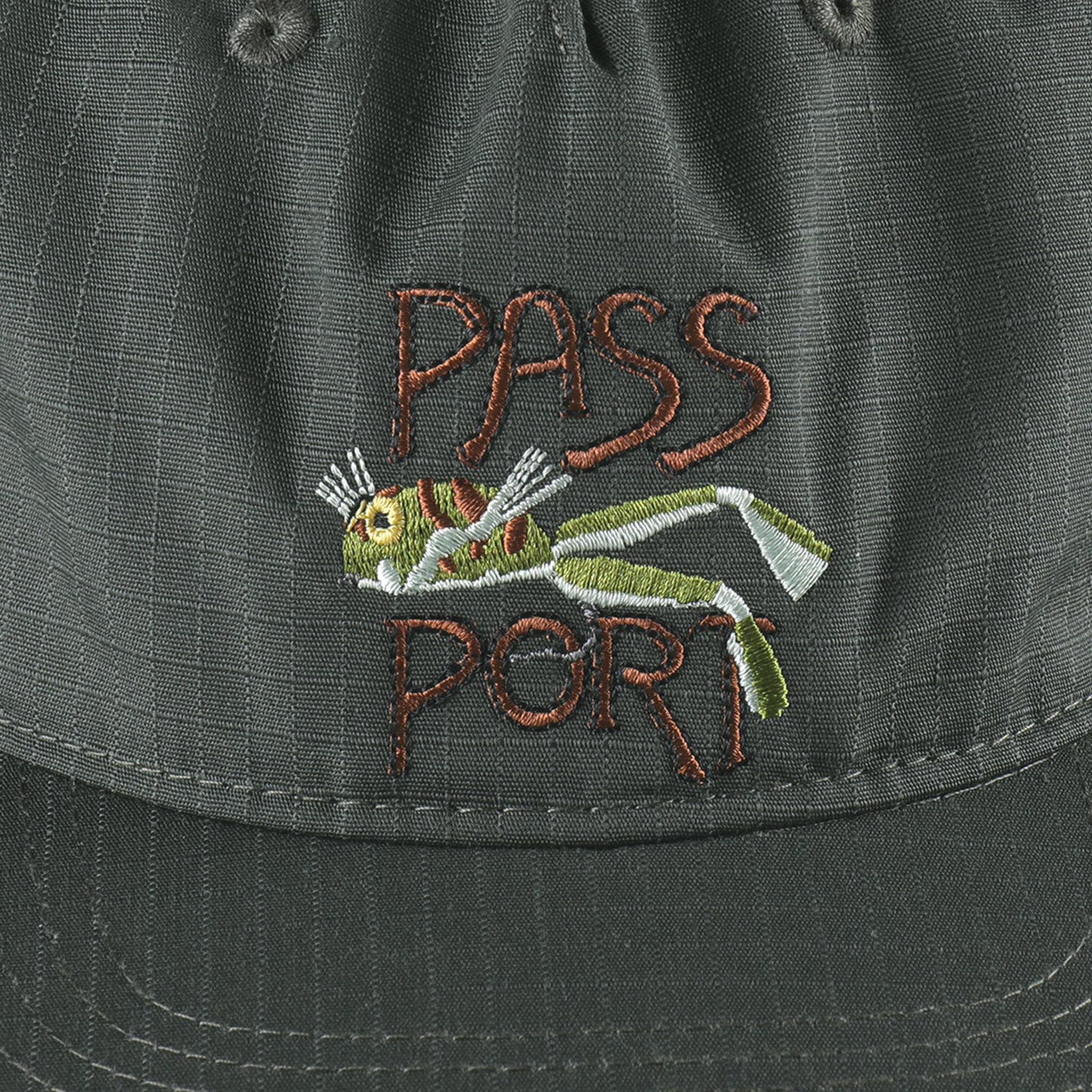 Pass~Port Frog Lure Ripstop Workers Cap (Moss) - August Shop