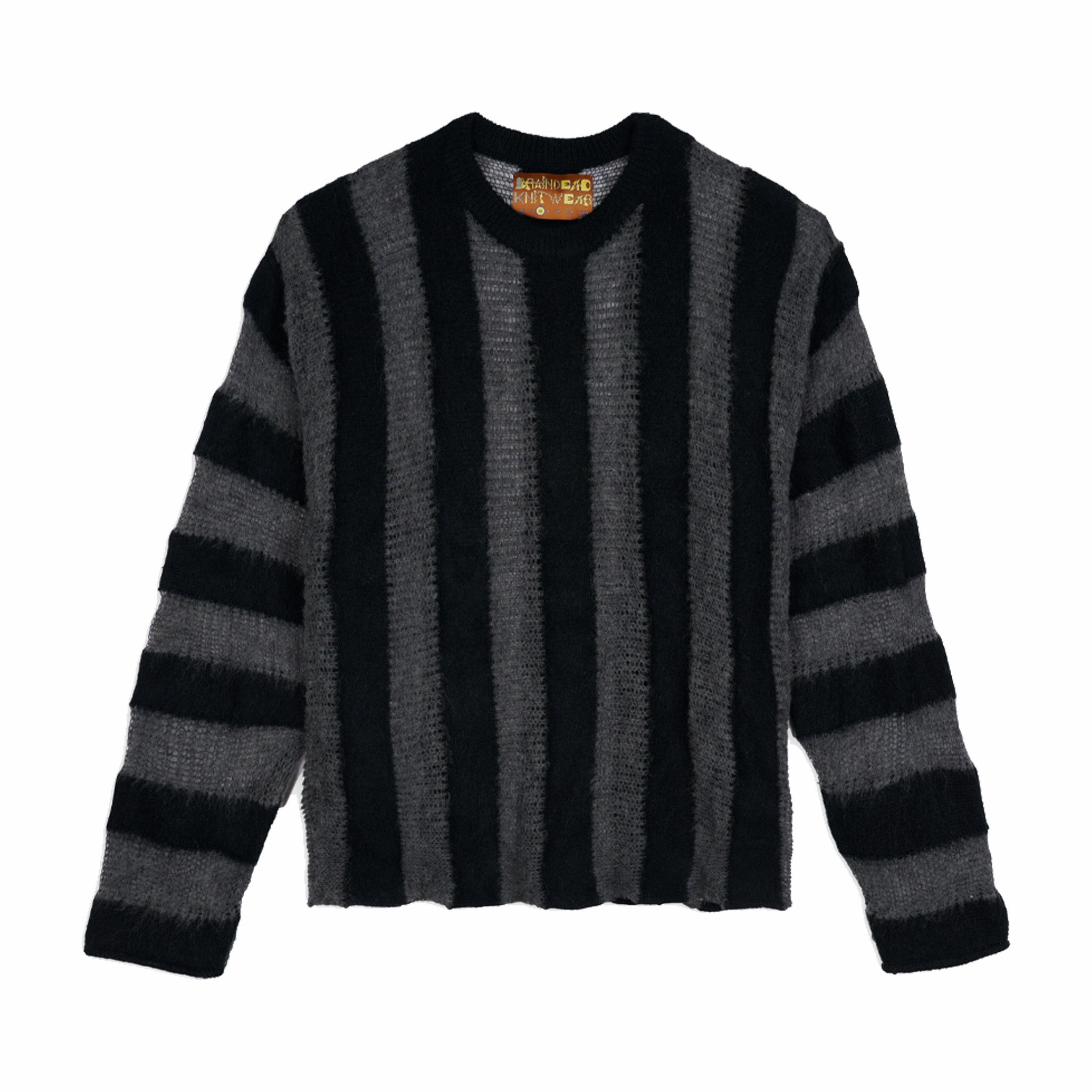 Brain Dead Fuzzy Threadbare Sweater (Black) - August Shop