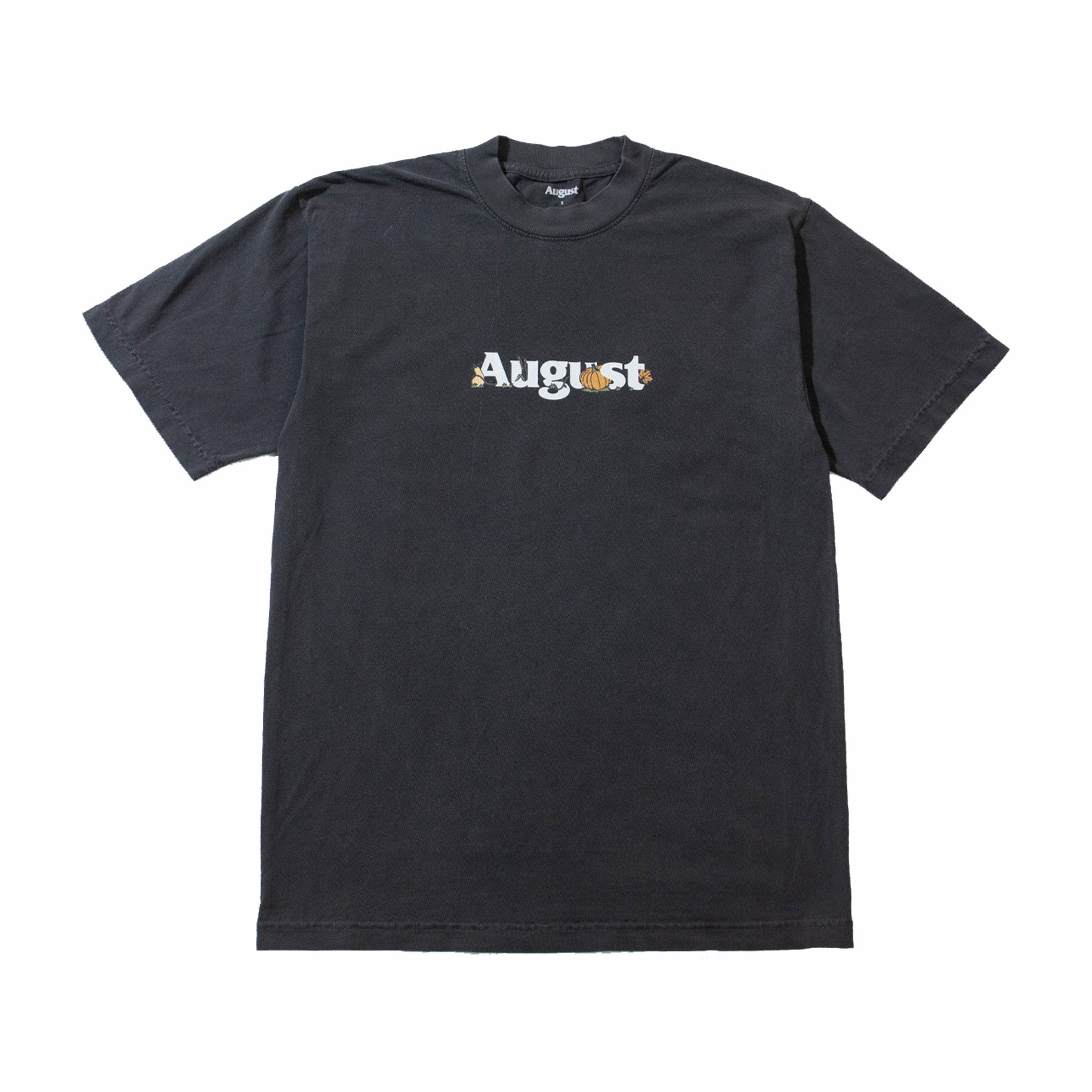 August &quot;Gourds&quot; Logo T-Shirt (Vintage Black) - August Shop