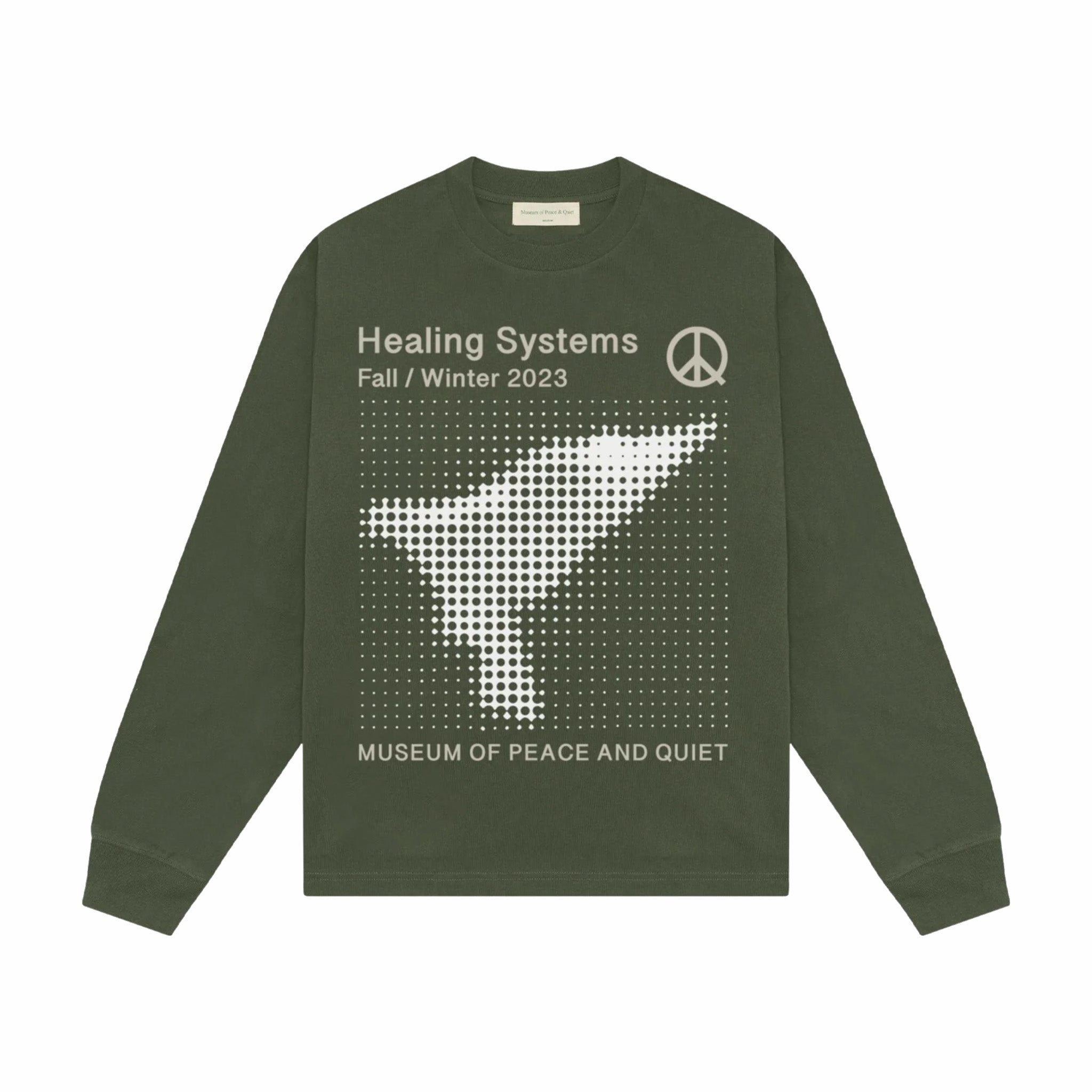 Museum of Peace &amp; Quiet Healing Systems LS Shirt (Olive) - August Shop