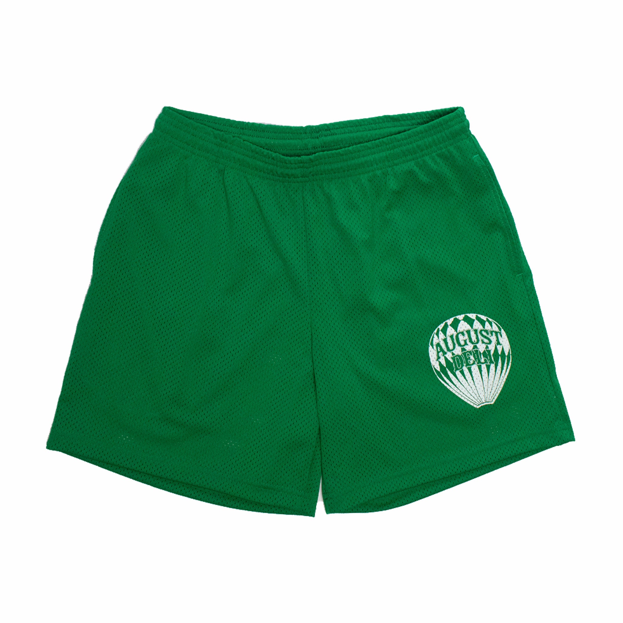 August &quot;Deli&quot; Mesh Shorts (Kelly Green) - August Shop