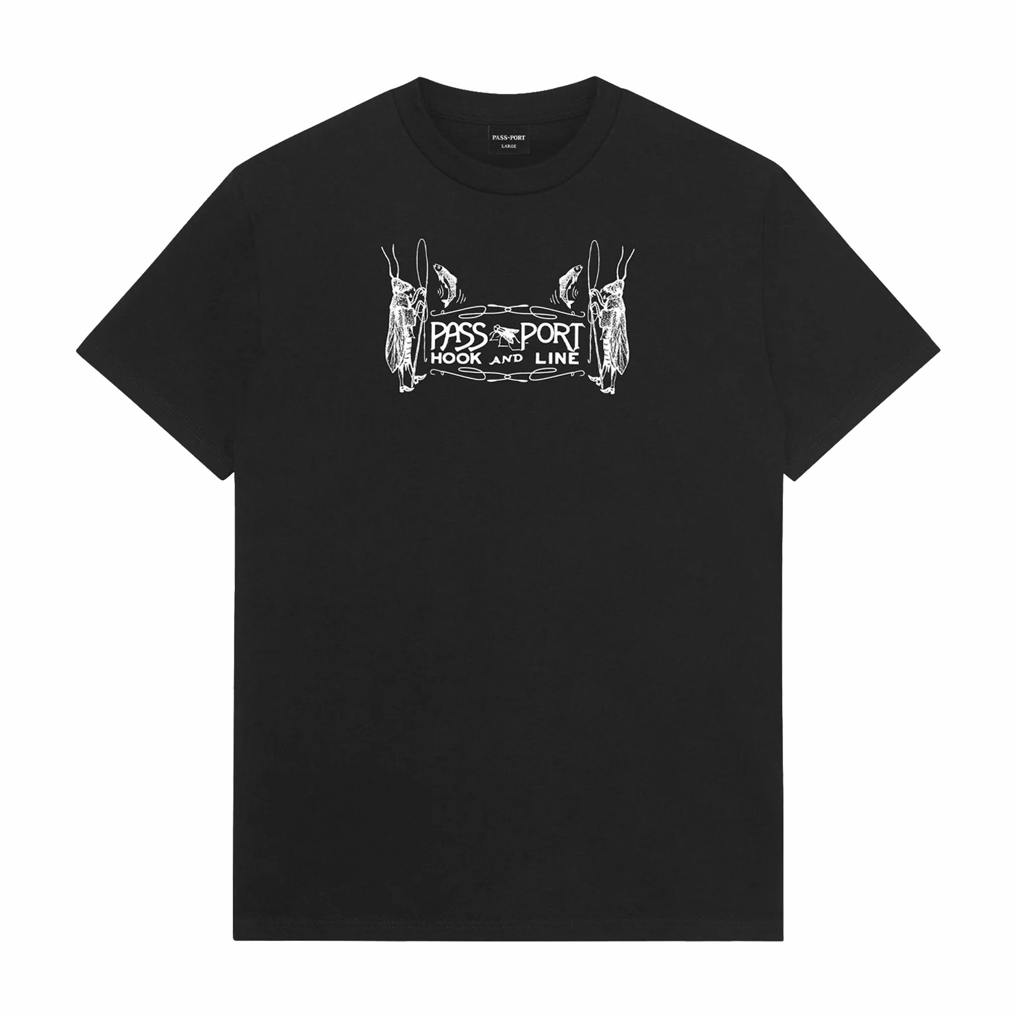 Pass~Port Hook &amp; Line Tee (Black) - August Shop