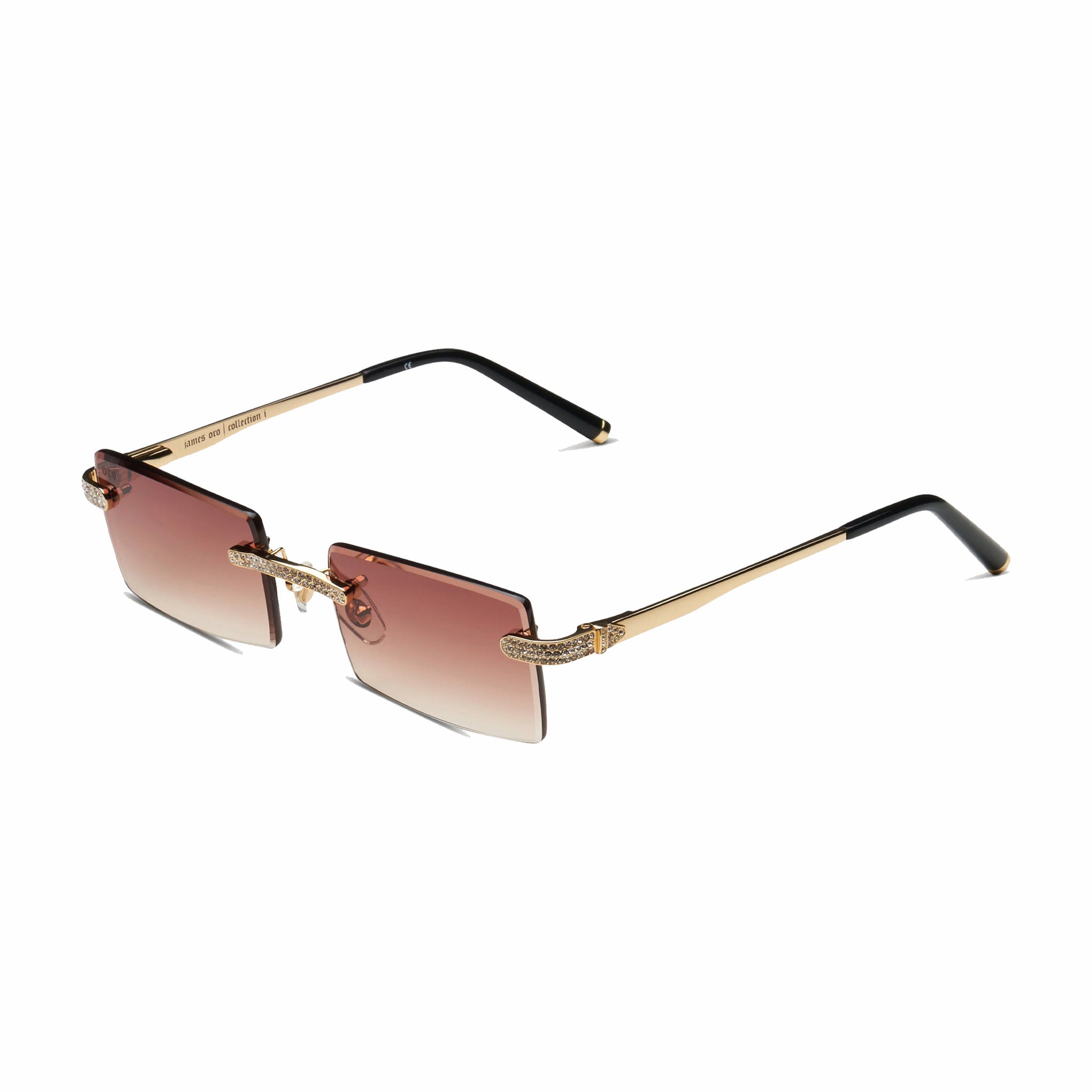 James Oro Iced Brown Tint Authentic Sunglasses (Brown) - August Shop