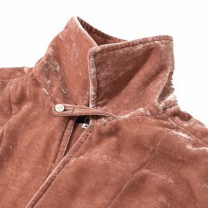 Needles Italian Collar S/S Shirt - PE/R Velvet (Pink) - August Shop