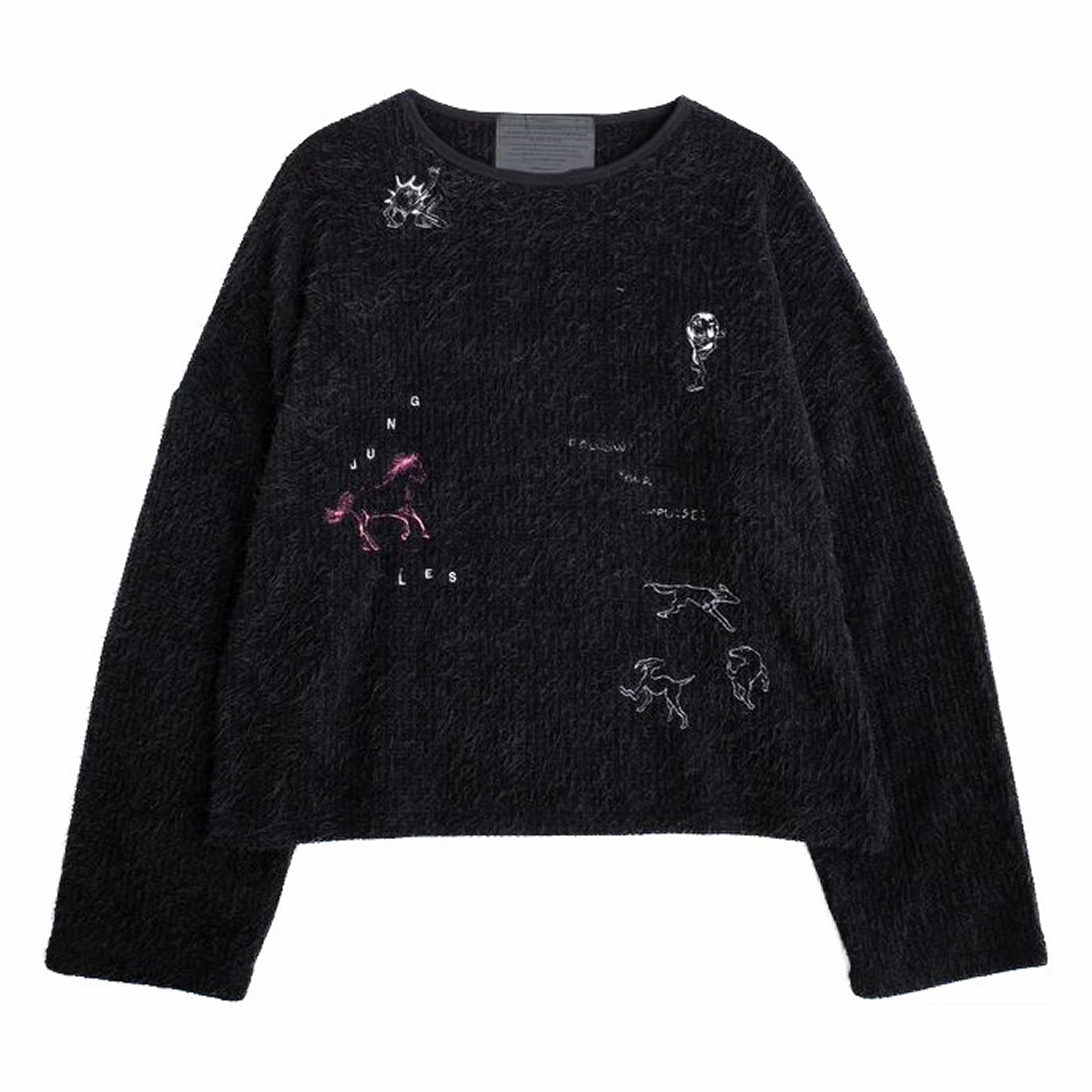 Jungles Impulses Boxy Knit (Black) - August Shop