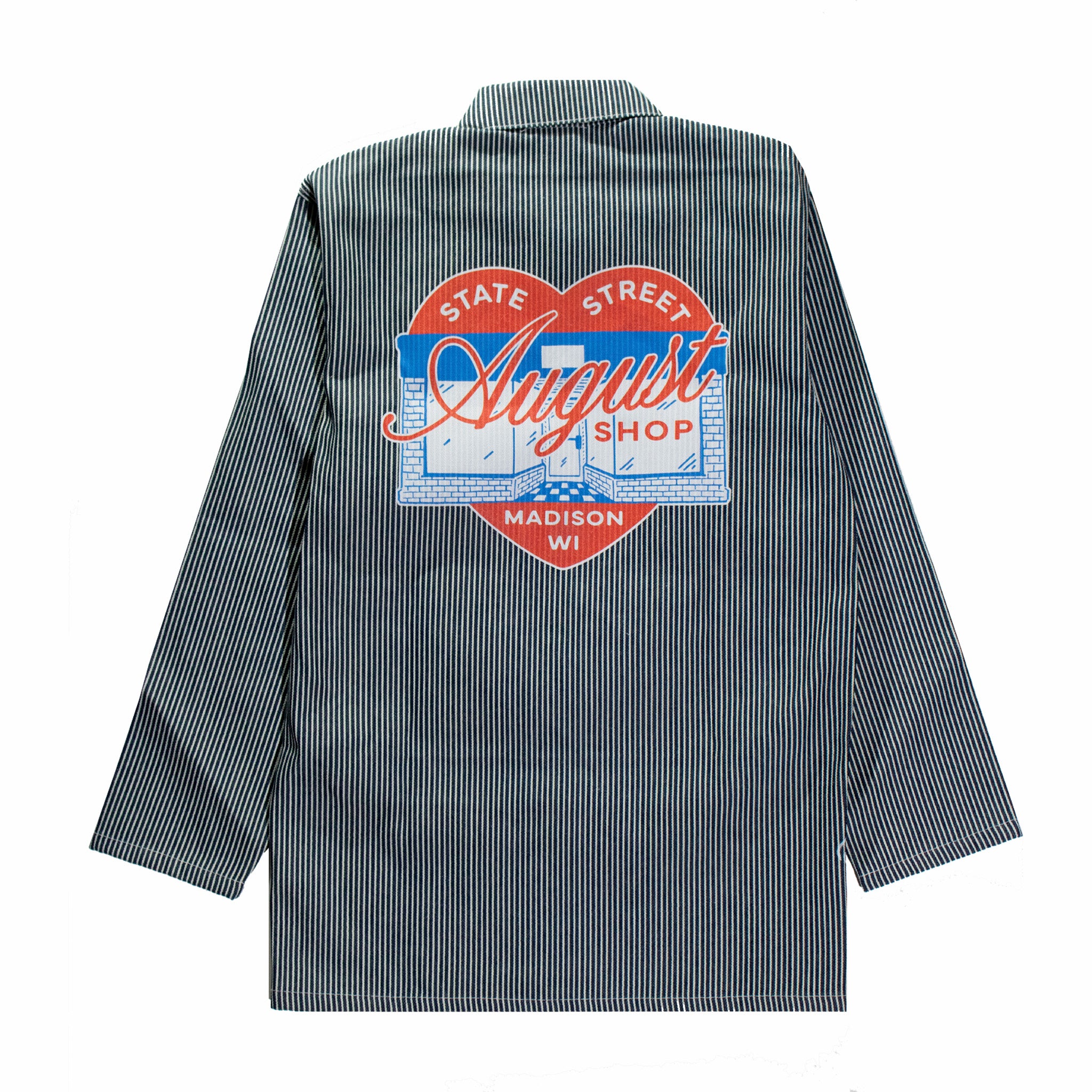 August &quot;Cares&quot; Shop Jacket (Hickory Stripe) - August Shop