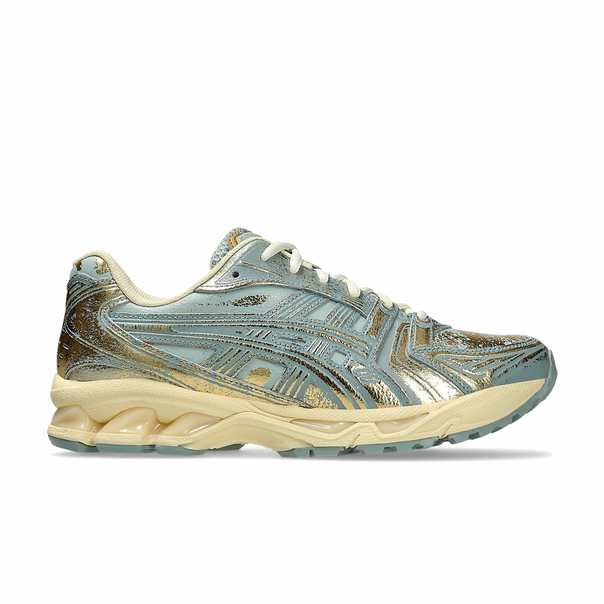 ASICS Gel-Kayano 14 &quot;Pre-Worn&quot; (Pure Gold/Cold Moss) - August Shop