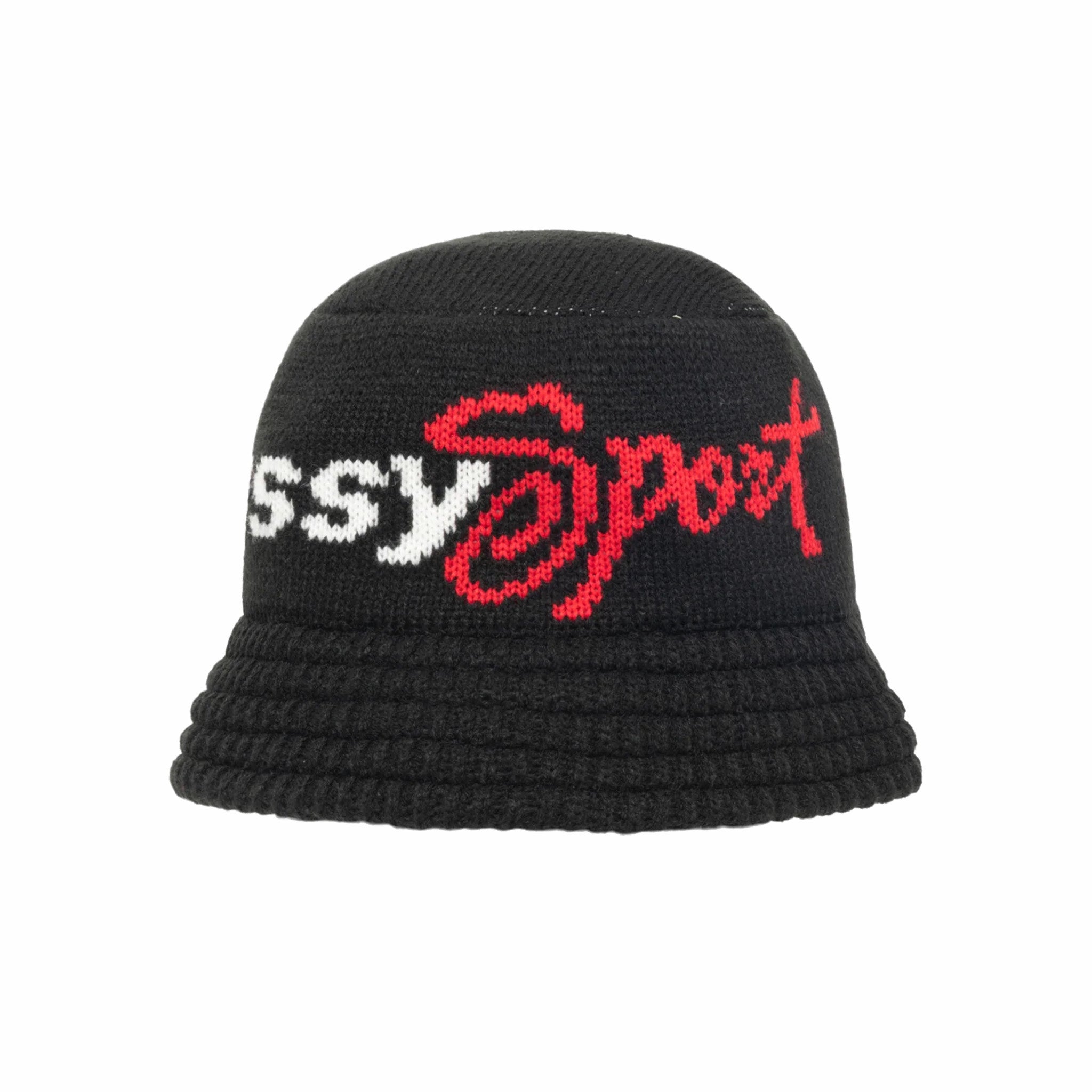 Stussy Knit Bucket Hat Stussy Sport (Black) - August Shop