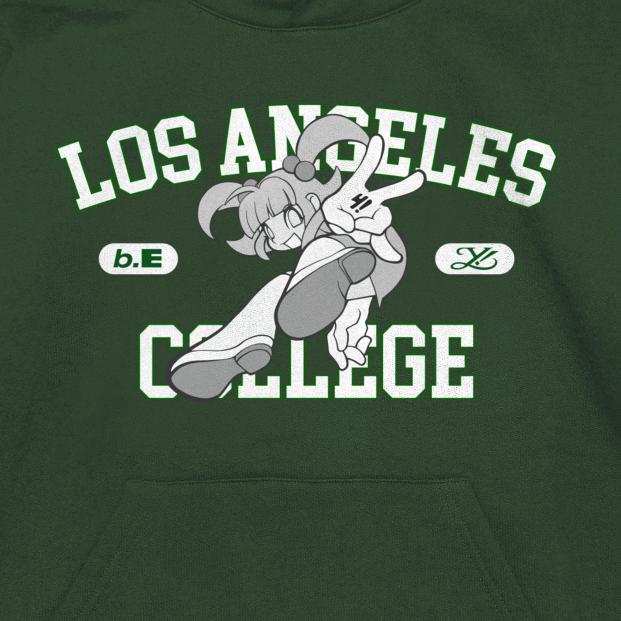 b.Eautiful x Yumin Ha College Hoodie (Green) - August Shop