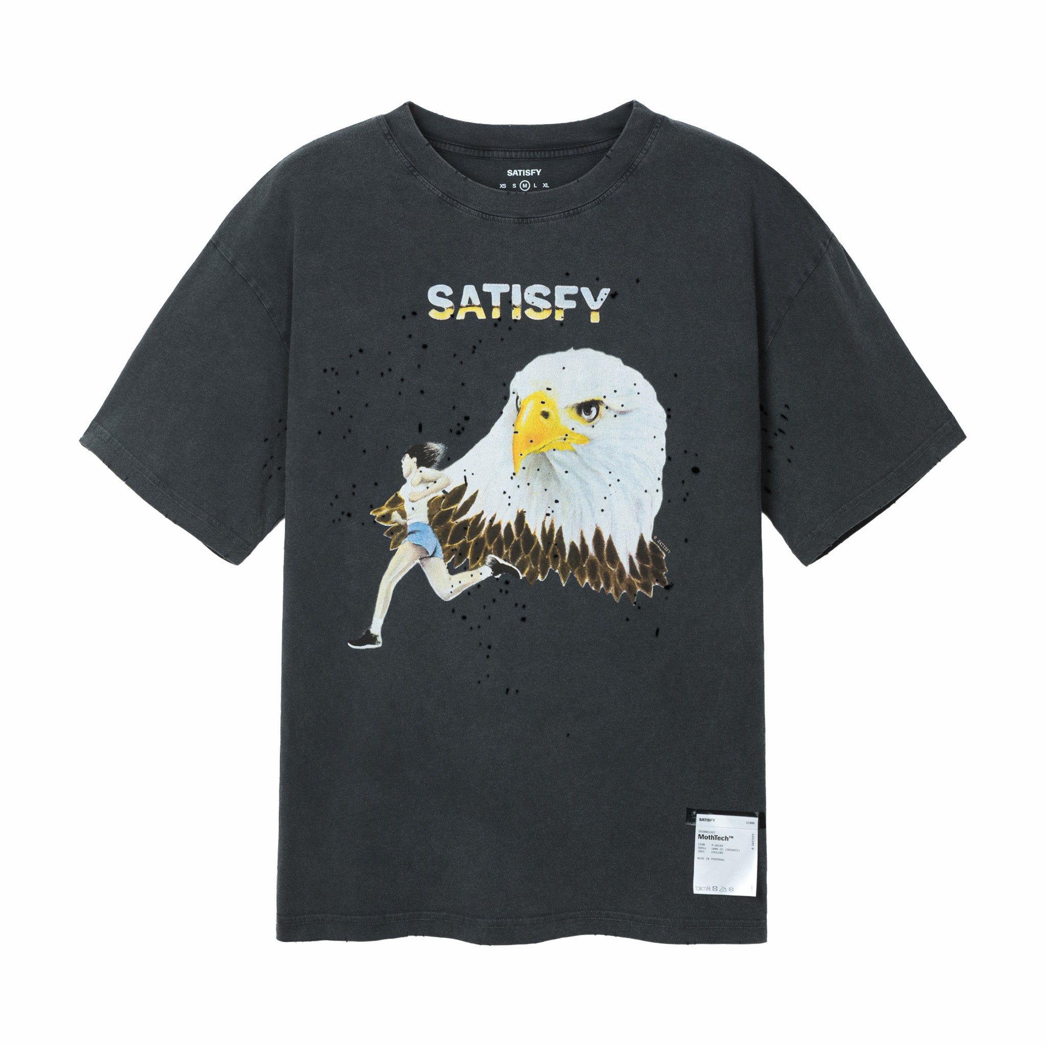 Satisfy MothTech T-Shirt 11006-AB-LG3 (Aged Black) - August Shop
