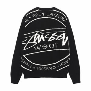 Stussy Laguna Icon Knit Sweater (Black) - August Shop