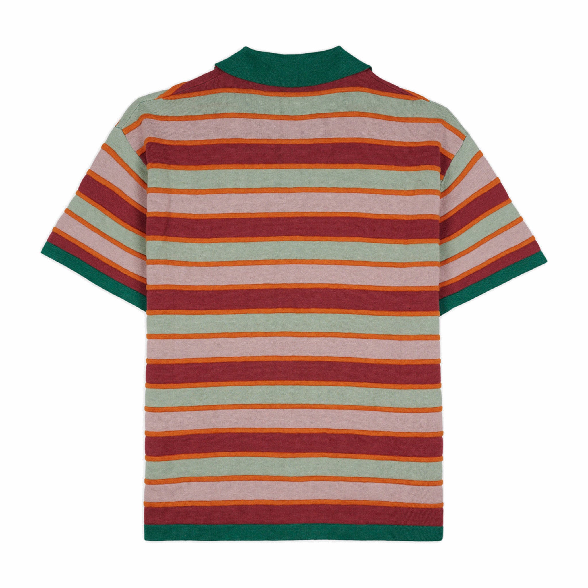 Brain Dead Lifted Stripe Half Zip Shirt (Red Multi) - August Shop