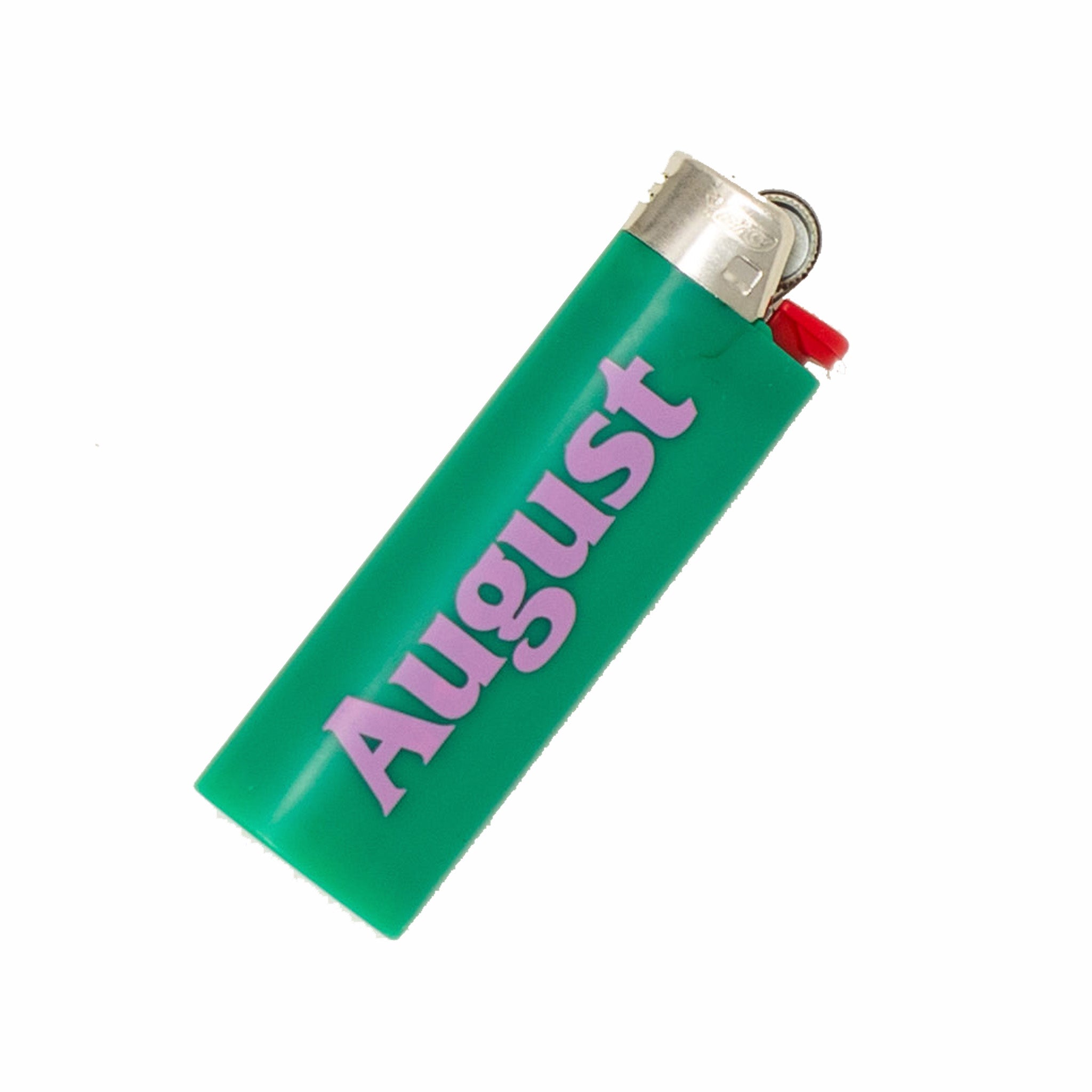 August Bic &quot;Logo&quot; Lighter (Green/Pink) - August Shop