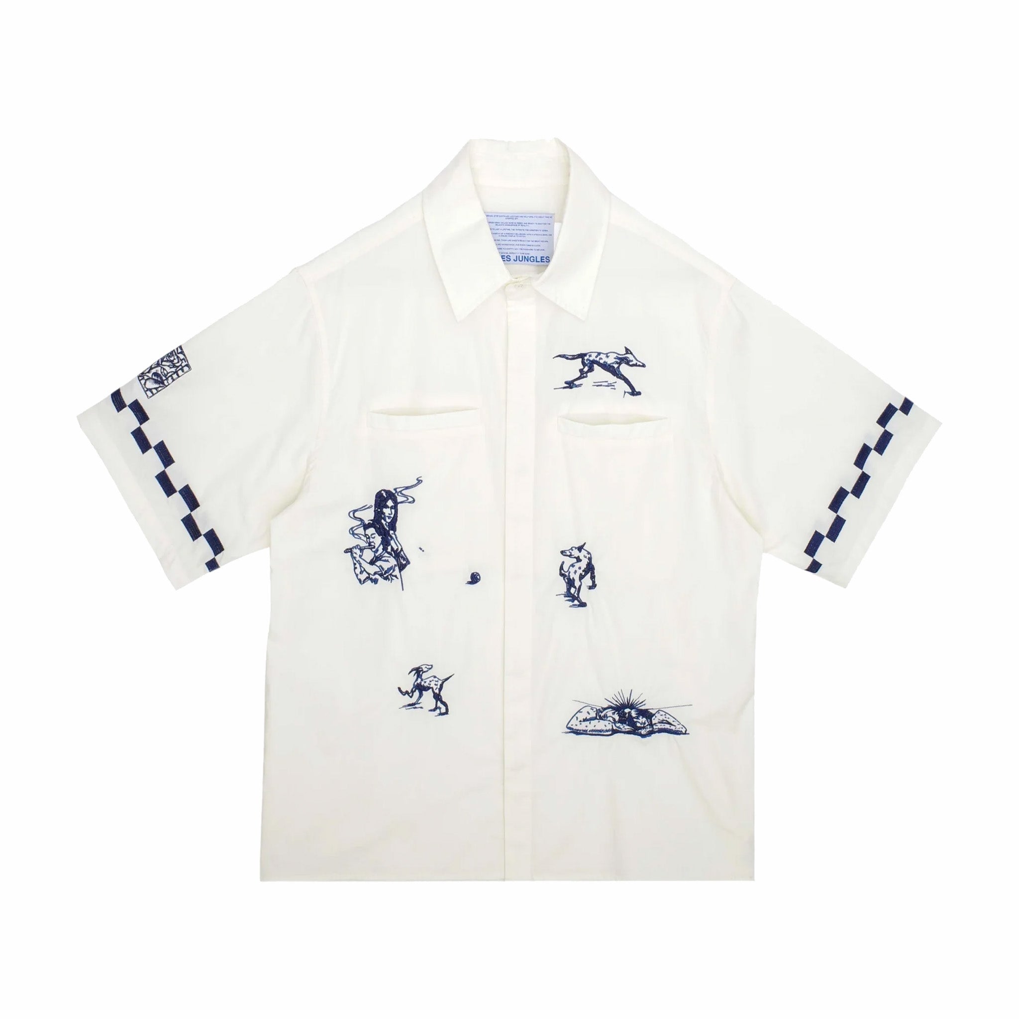 Jungles Live Your Life With Ease Button Up Shirt (Birch) - August Shop