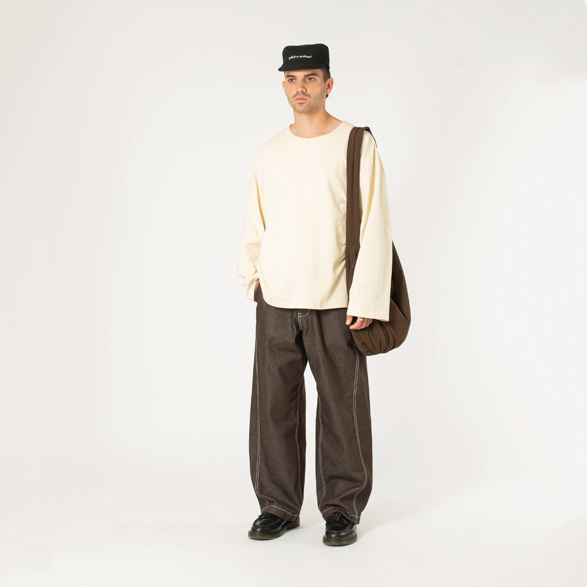 Estudio Niksen Longsleeve Wide Tee (Cream) - August Shop