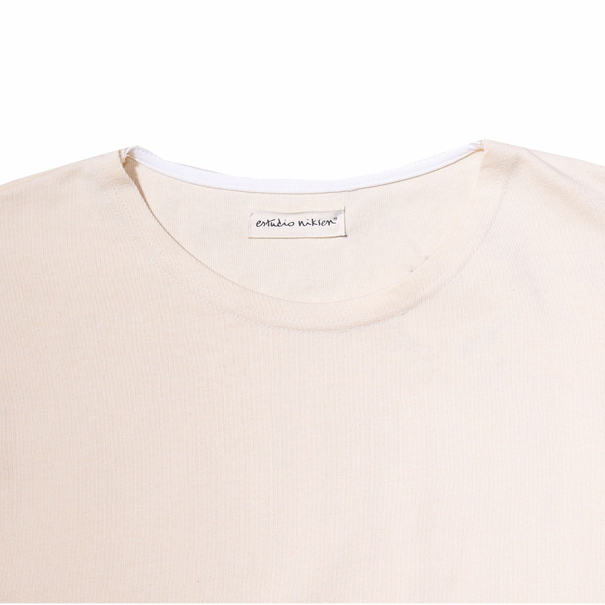 Estudio Niksen Longsleeve Wide Tee (Cream) - August Shop